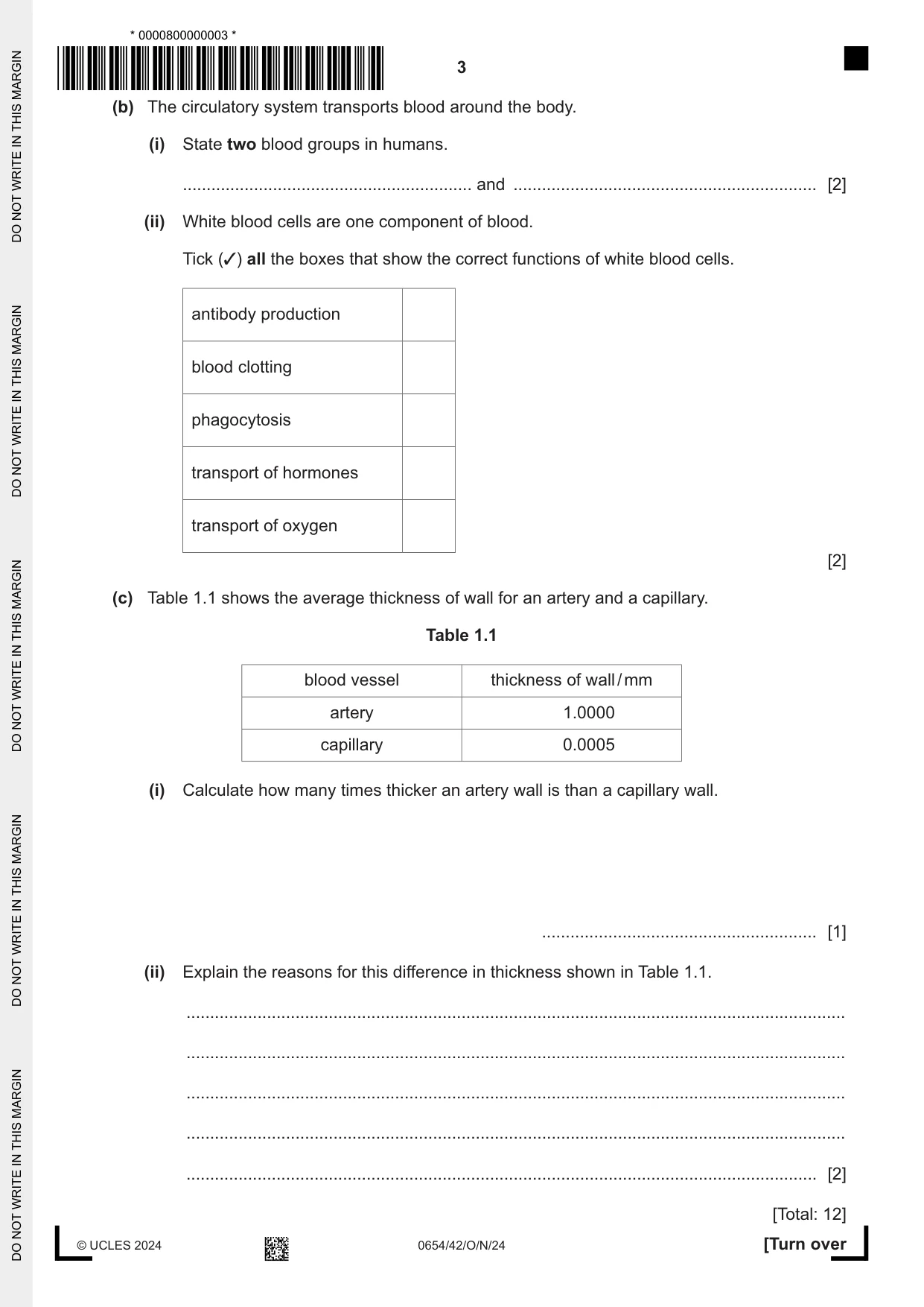 Cambridge IGCSE Sciences - Co-ordinated (Double) 0654 2024 Oct/Nov Paper 4 · Variant 2 question paper, page 3 of 24
