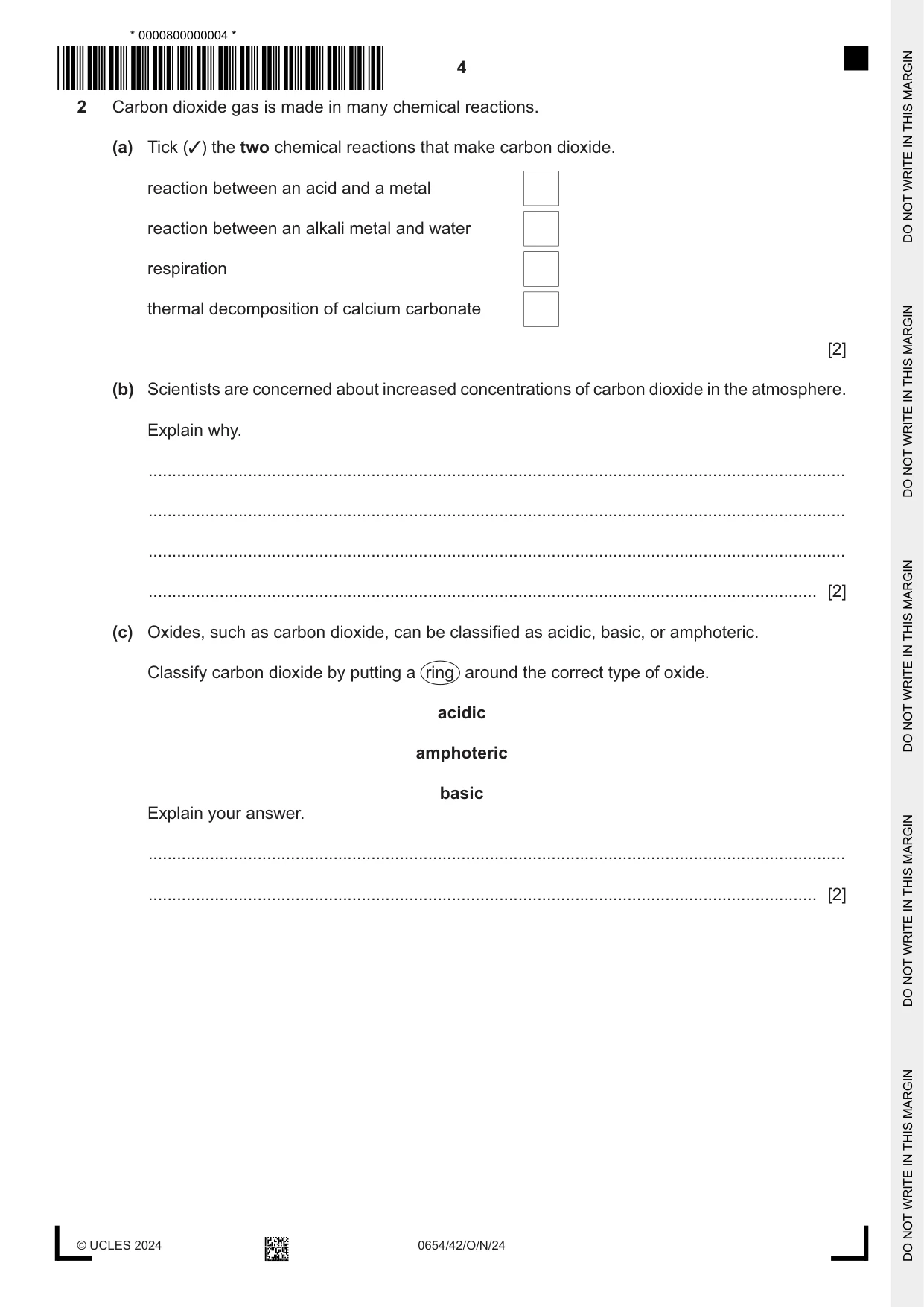 Cambridge IGCSE Sciences - Co-ordinated (Double) 0654 2024 Oct/Nov Paper 4 · Variant 2 question paper, page 4 of 24