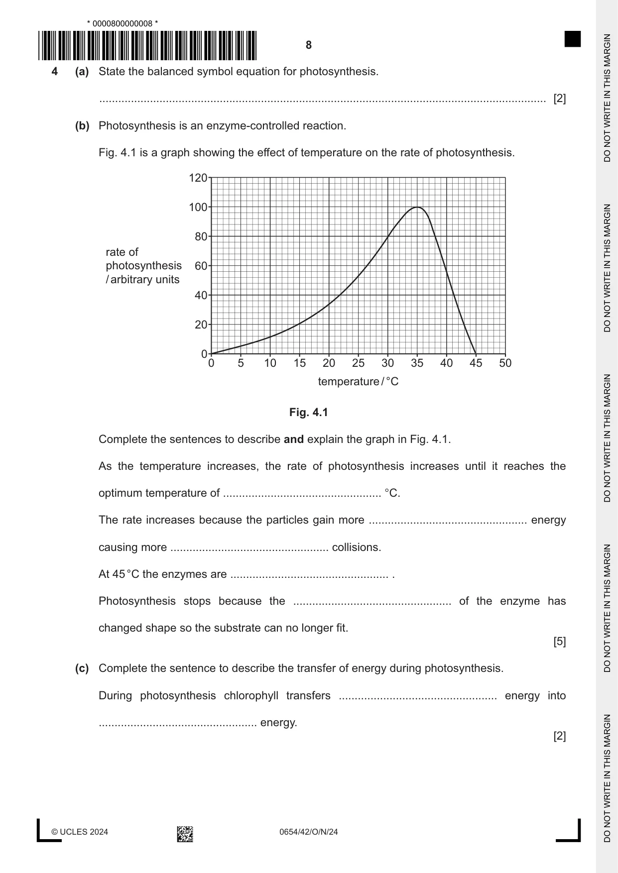 Cambridge IGCSE Sciences - Co-ordinated (Double) 0654 2024 Oct/Nov Paper 4 · Variant 2 question paper, page 8 of 24