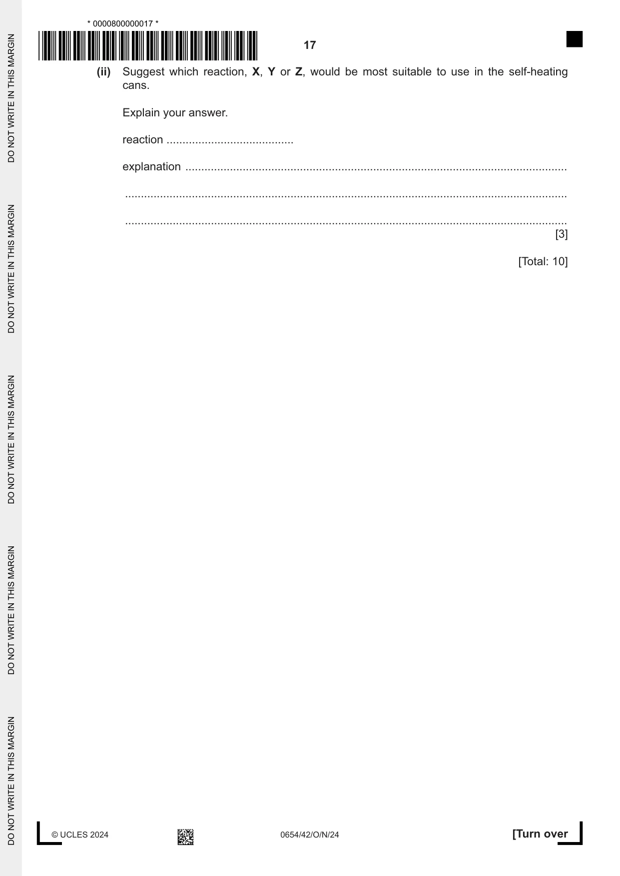 Cambridge IGCSE Sciences - Co-ordinated (Double) 0654 2024 Oct/Nov Paper 4 · Variant 2 question paper, page 17 of 24
