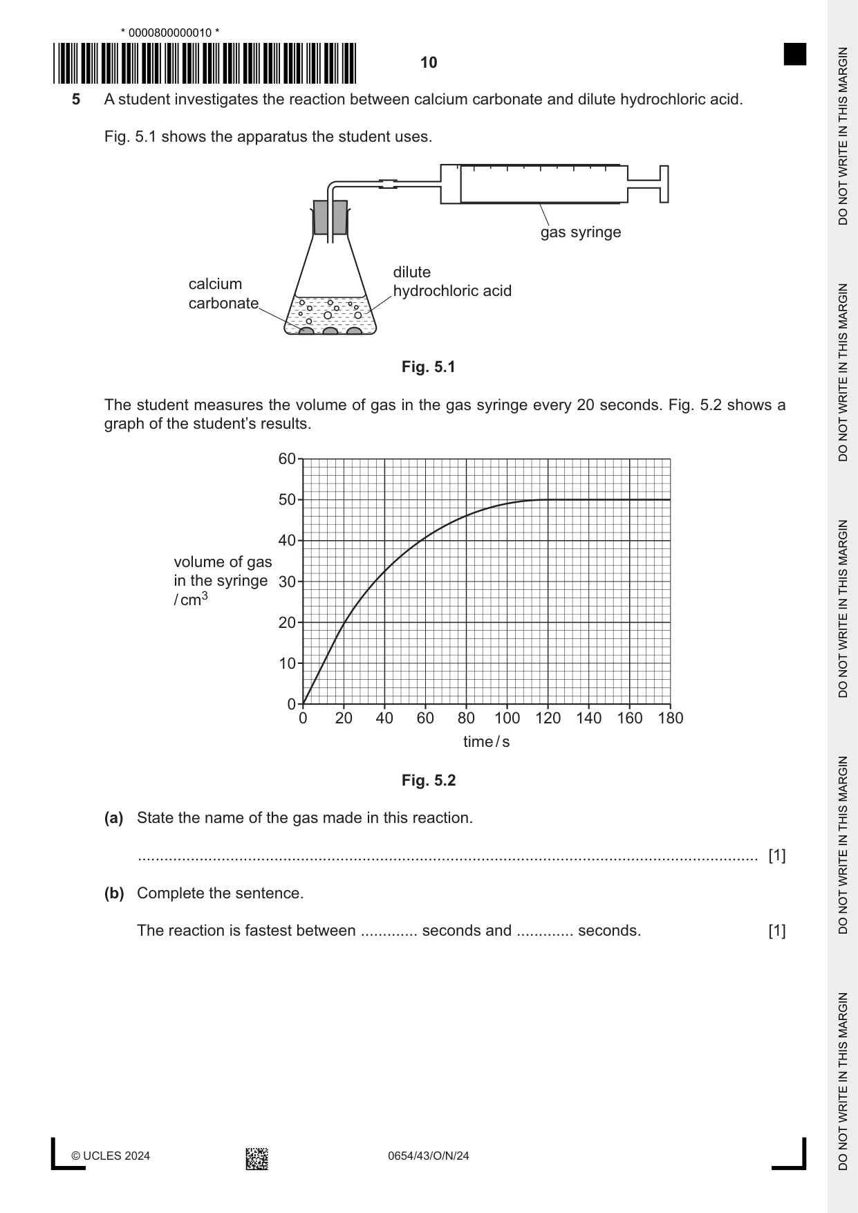 Cambridge IGCSE Sciences - Co-ordinated (Double) 0654 2024 Oct/Nov Paper 4 · Variant 3 question paper, page 10 of 32