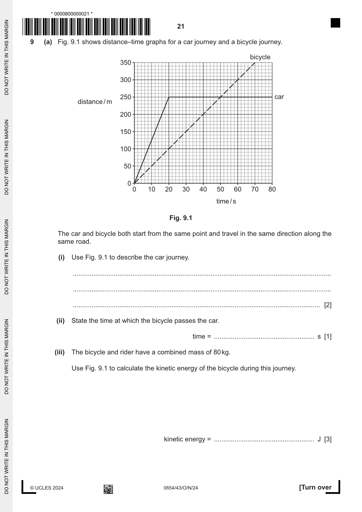 Cambridge IGCSE Sciences - Co-ordinated (Double) 0654 2024 Oct/Nov Paper 4 · Variant 3 question paper, page 21 of 32