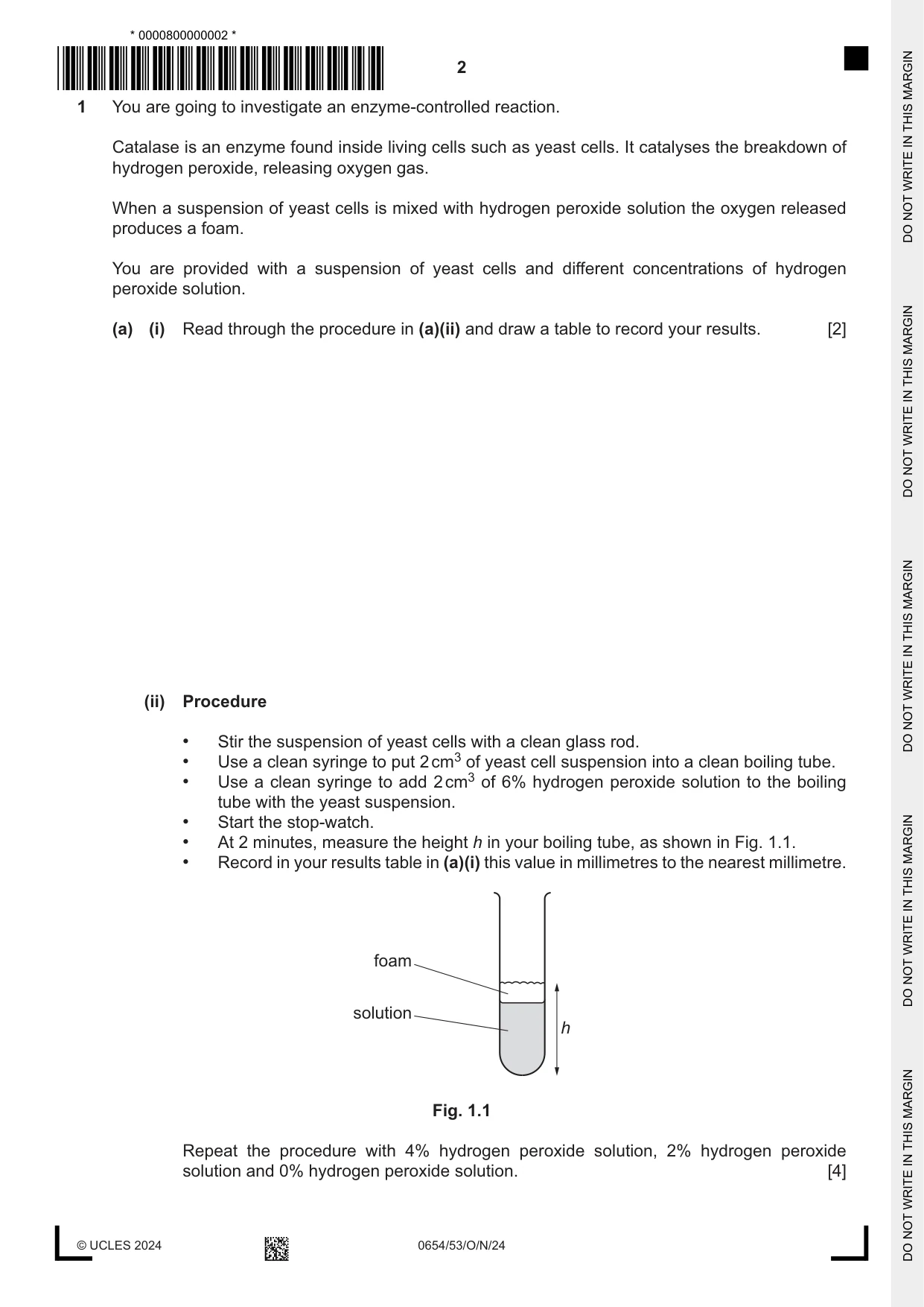 Cambridge IGCSE Sciences - Co-ordinated (Double) 0654 2024 Oct/Nov Paper 5 · Variant 3 question paper, page 2 of 20