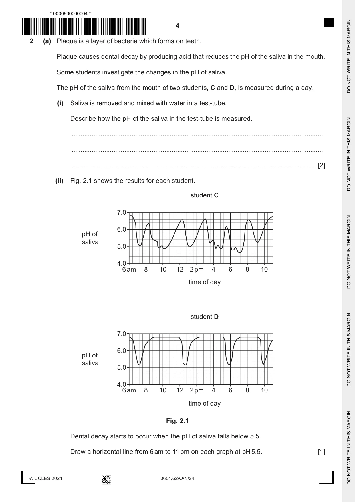 Cambridge IGCSE Sciences - Co-ordinated (Double) 0654 2024 Oct/Nov Paper 6 · Variant 2 question paper, page 4 of 24