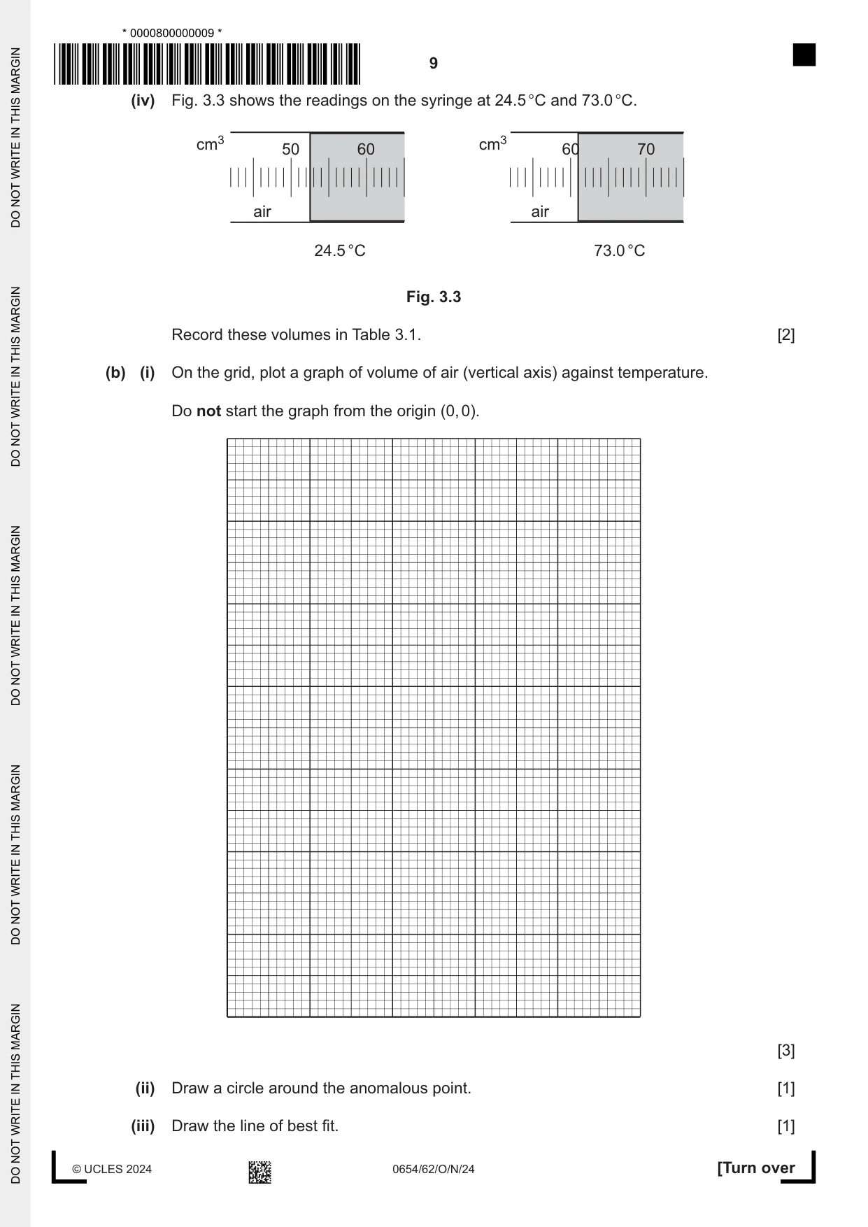 Cambridge IGCSE Sciences - Co-ordinated (Double) 0654 2024 Oct/Nov Paper 6 · Variant 2 question paper, page 9 of 24