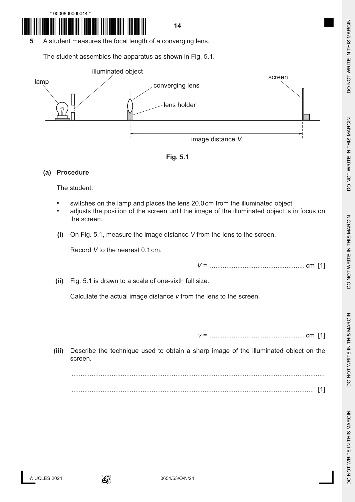 Cambridge IGCSE Sciences - Co-ordinated (Double) 0654 2024 Oct/Nov Paper 6 · Variant 3 question paper, page 14 of 20