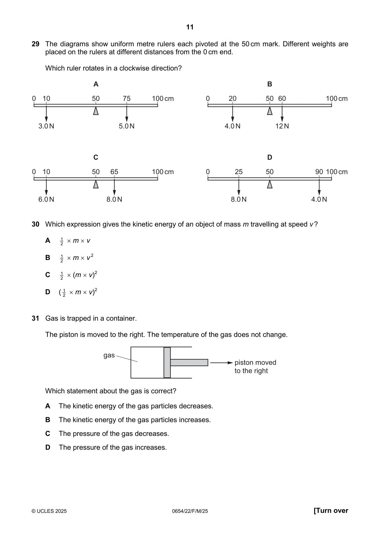 Cambridge IGCSE Sciences - Co-ordinated (Double) 0654 2025 Feb/March Paper 2 · Variant 2 question paper, page 11 of 16