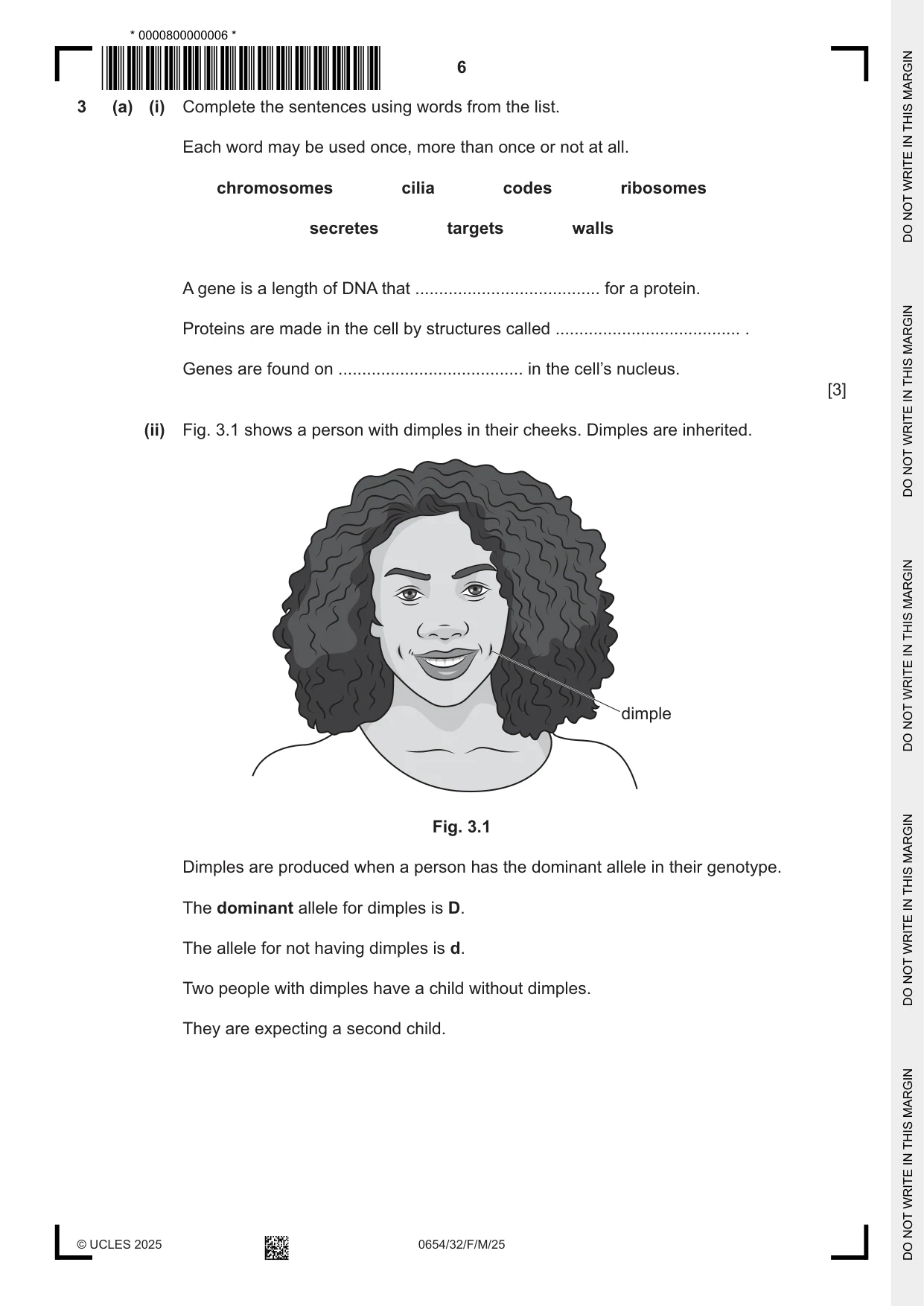 Cambridge IGCSE Sciences - Co-ordinated (Double) 0654 2025 Feb/March Paper 3 · Variant 2 question paper, page 6 of 28