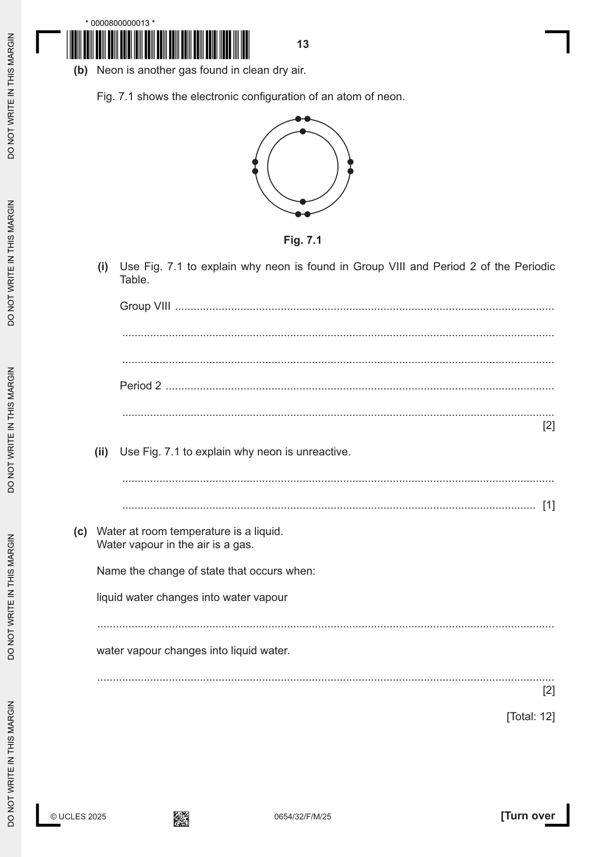 Cambridge IGCSE Sciences - Co-ordinated (Double) 0654 2025 Feb/March Paper 3 · Variant 2 question paper, page 13 of 28