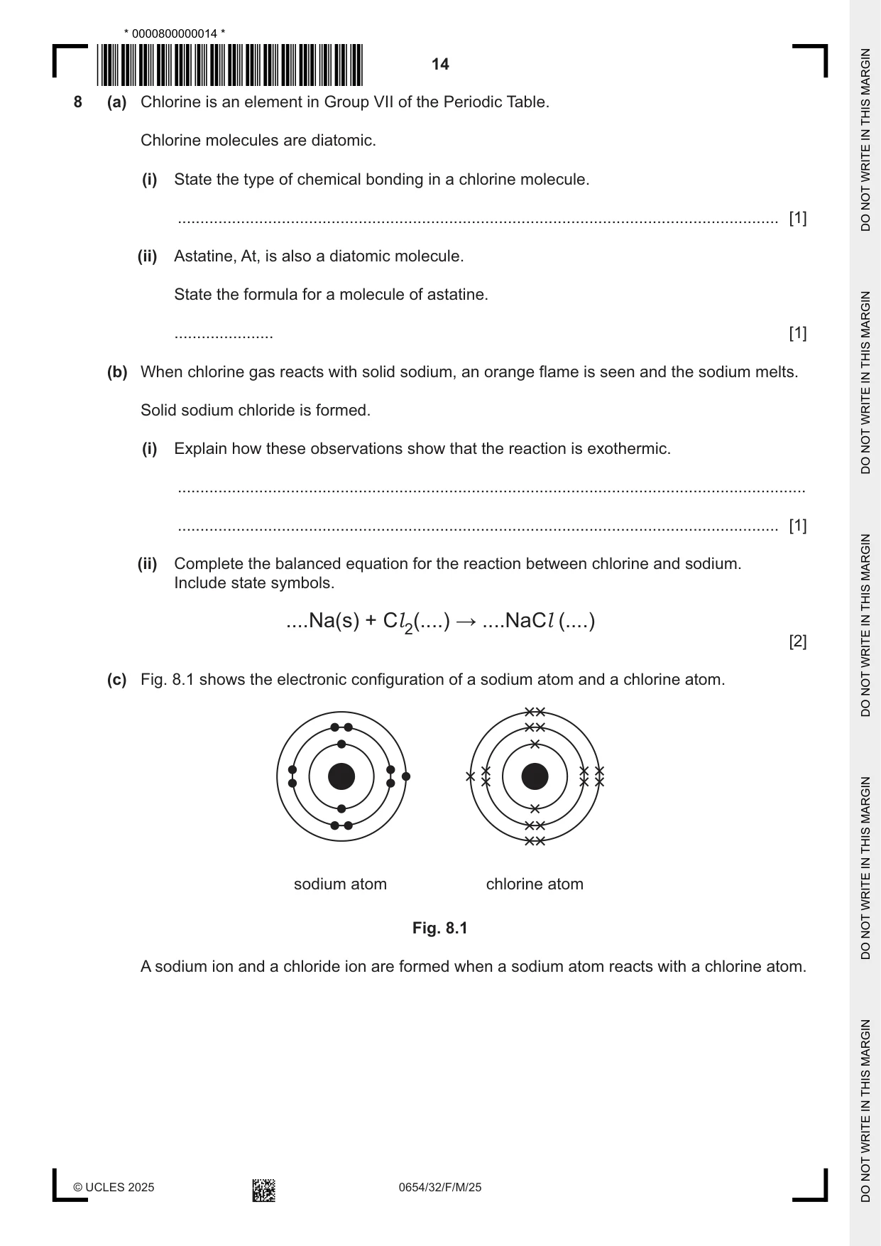 Cambridge IGCSE Sciences - Co-ordinated (Double) 0654 2025 Feb/March Paper 3 · Variant 2 question paper, page 14 of 28