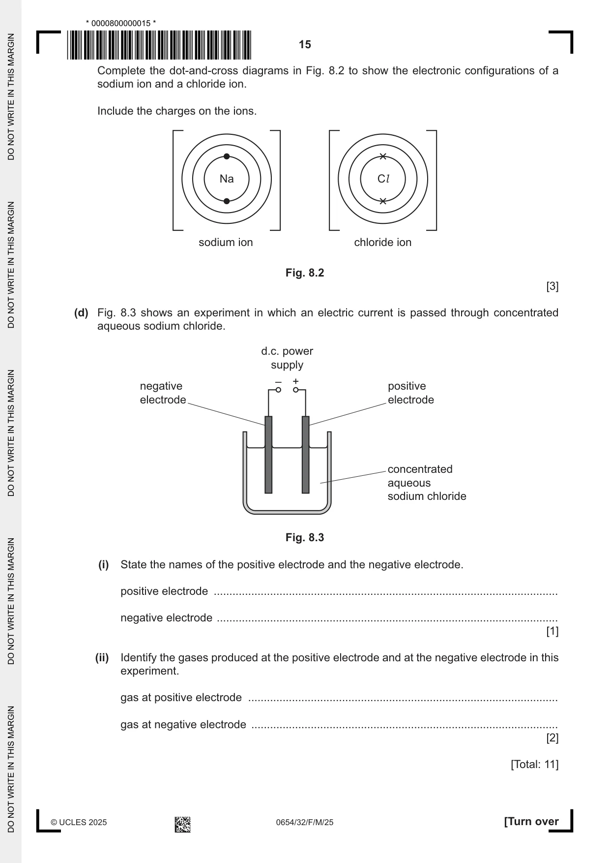 Cambridge IGCSE Sciences - Co-ordinated (Double) 0654 2025 Feb/March Paper 3 · Variant 2 question paper, page 15 of 28