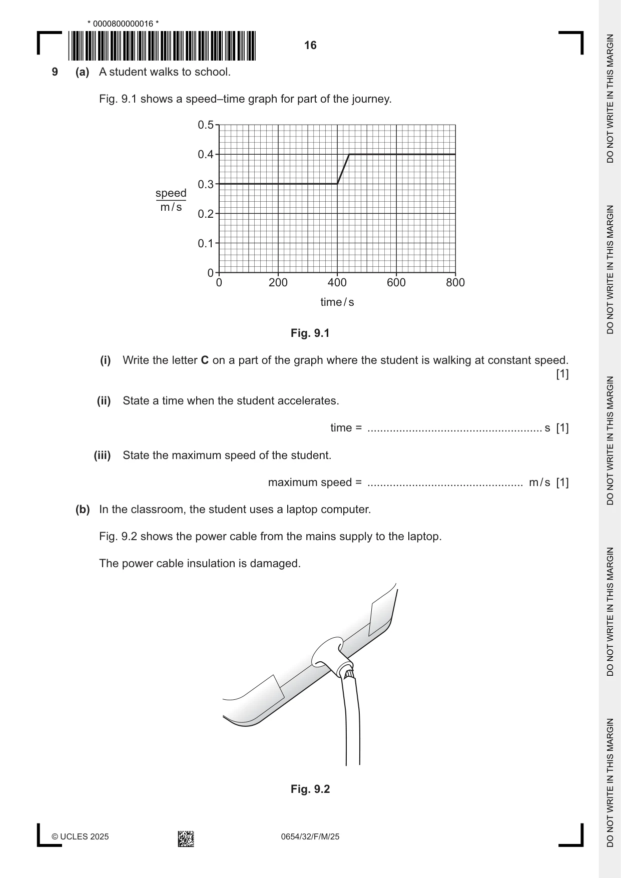 Cambridge IGCSE Sciences - Co-ordinated (Double) 0654 2025 Feb/March Paper 3 · Variant 2 question paper, page 16 of 28