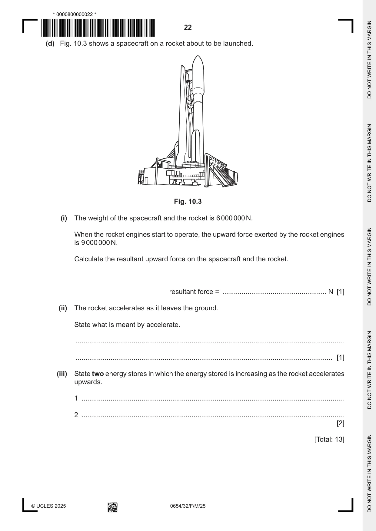 Cambridge IGCSE Sciences - Co-ordinated (Double) 0654 2025 Feb/March Paper 3 · Variant 2 question paper, page 22 of 28