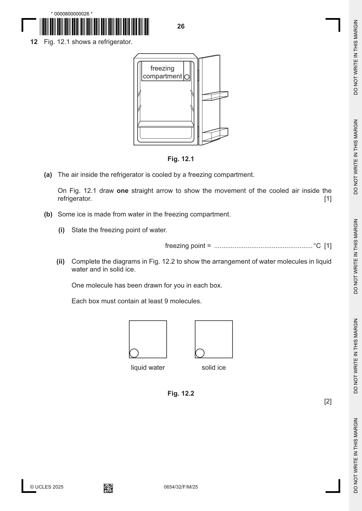 Cambridge IGCSE Sciences - Co-ordinated (Double) 0654 2025 Feb/March Paper 3 · Variant 2 question paper, page 26 of 28