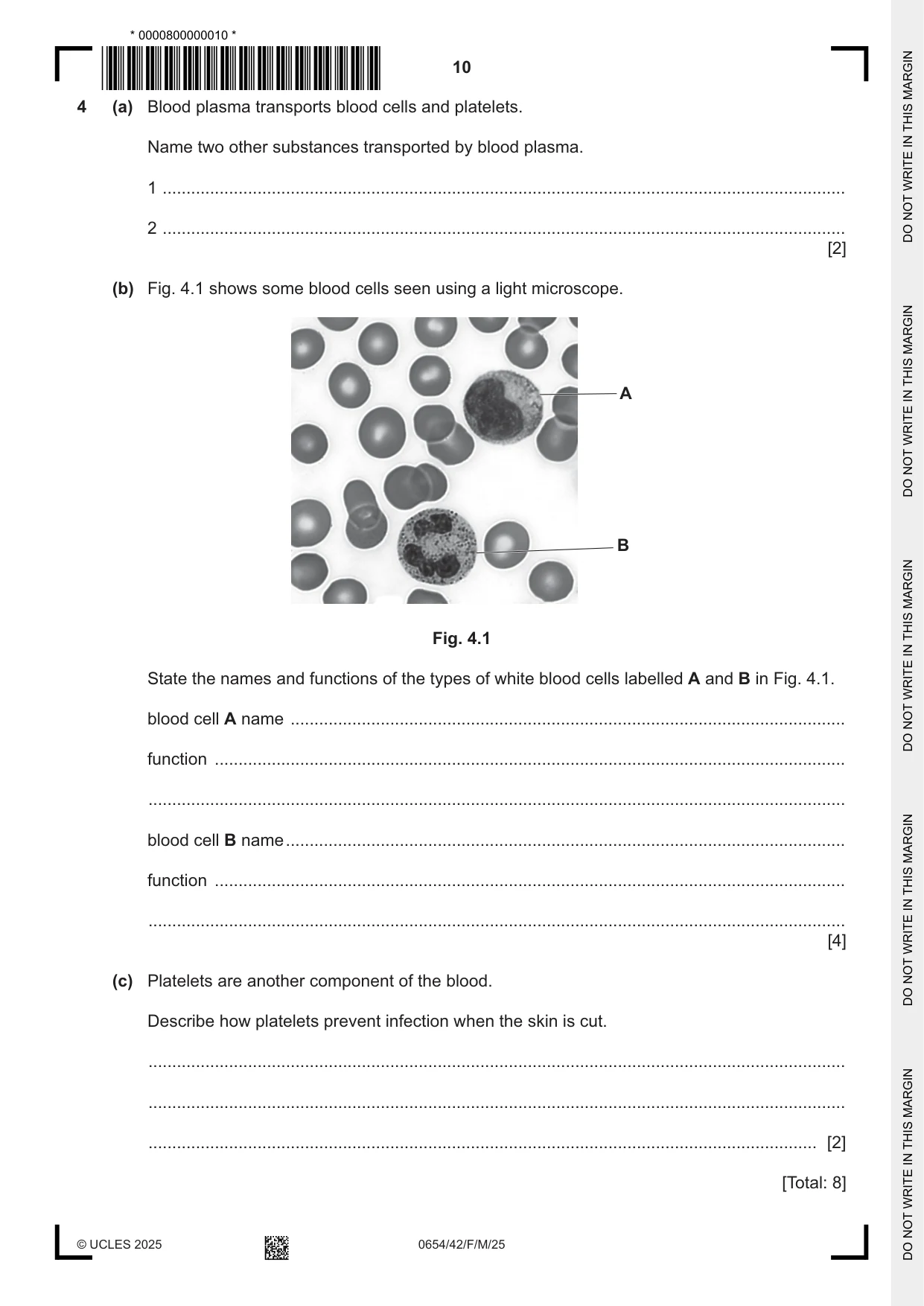 Cambridge IGCSE Sciences - Co-ordinated (Double) 0654 2025 Feb/March Paper 4 · Variant 2 question paper, page 10 of 28