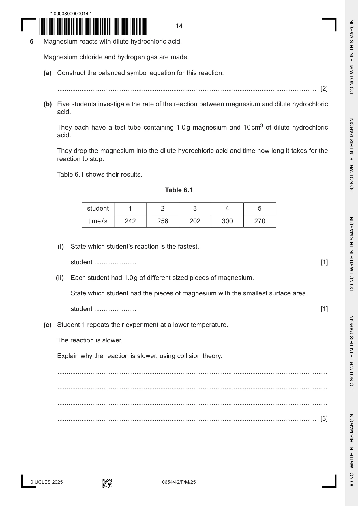 Cambridge IGCSE Sciences - Co-ordinated (Double) 0654 2025 Feb/March Paper 4 · Variant 2 question paper, page 14 of 28
