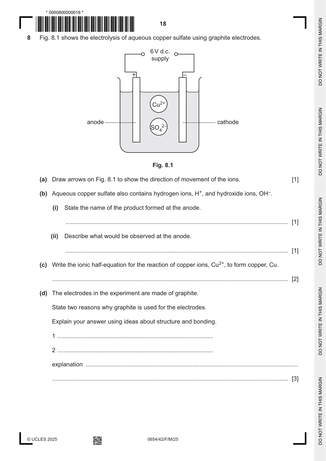 Cambridge IGCSE Sciences - Co-ordinated (Double) 0654 2025 Feb/March Paper 4 · Variant 2 question paper, page 18 of 28
