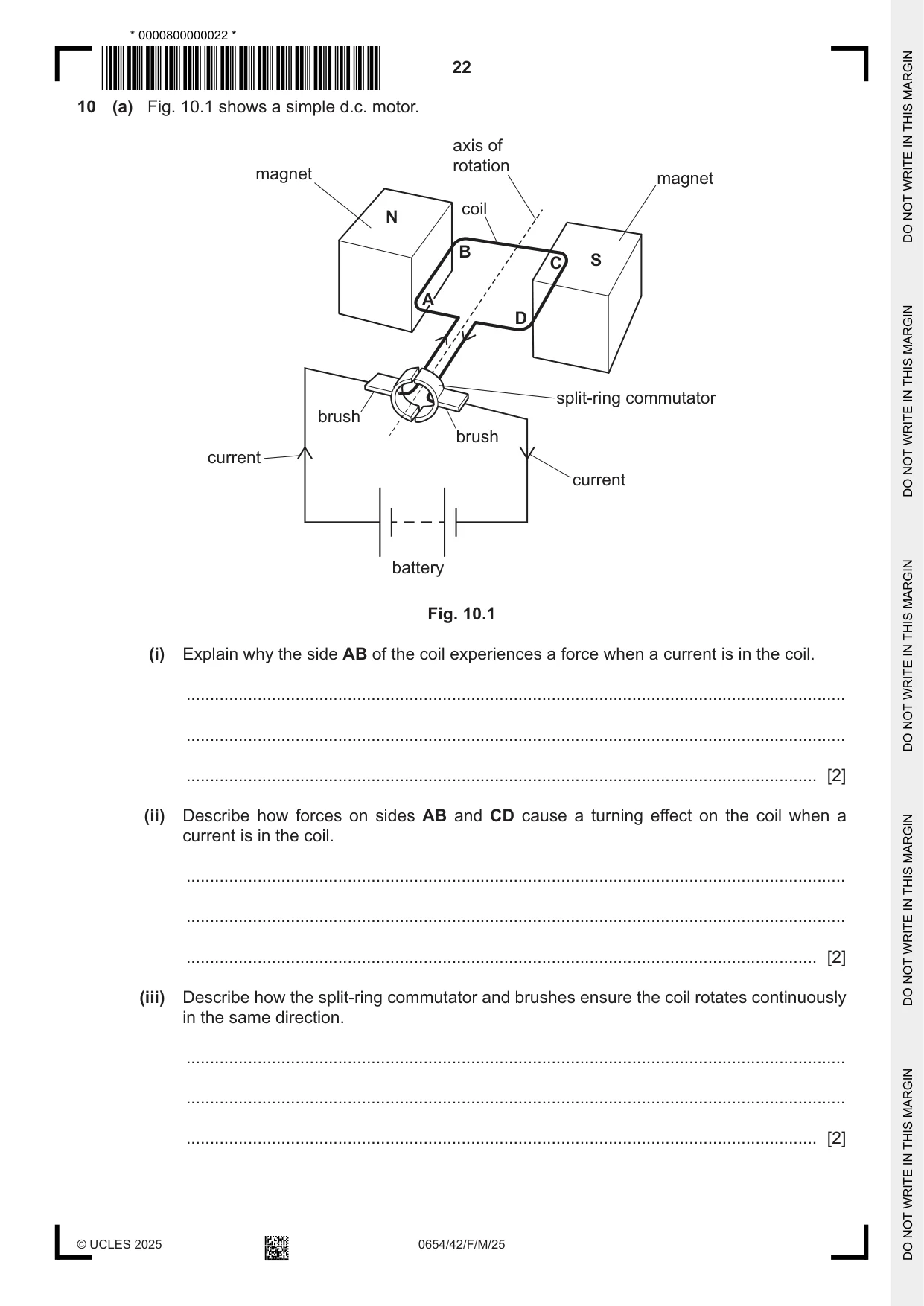 Cambridge IGCSE Sciences - Co-ordinated (Double) 0654 2025 Feb/March Paper 4 · Variant 2 question paper, page 22 of 28