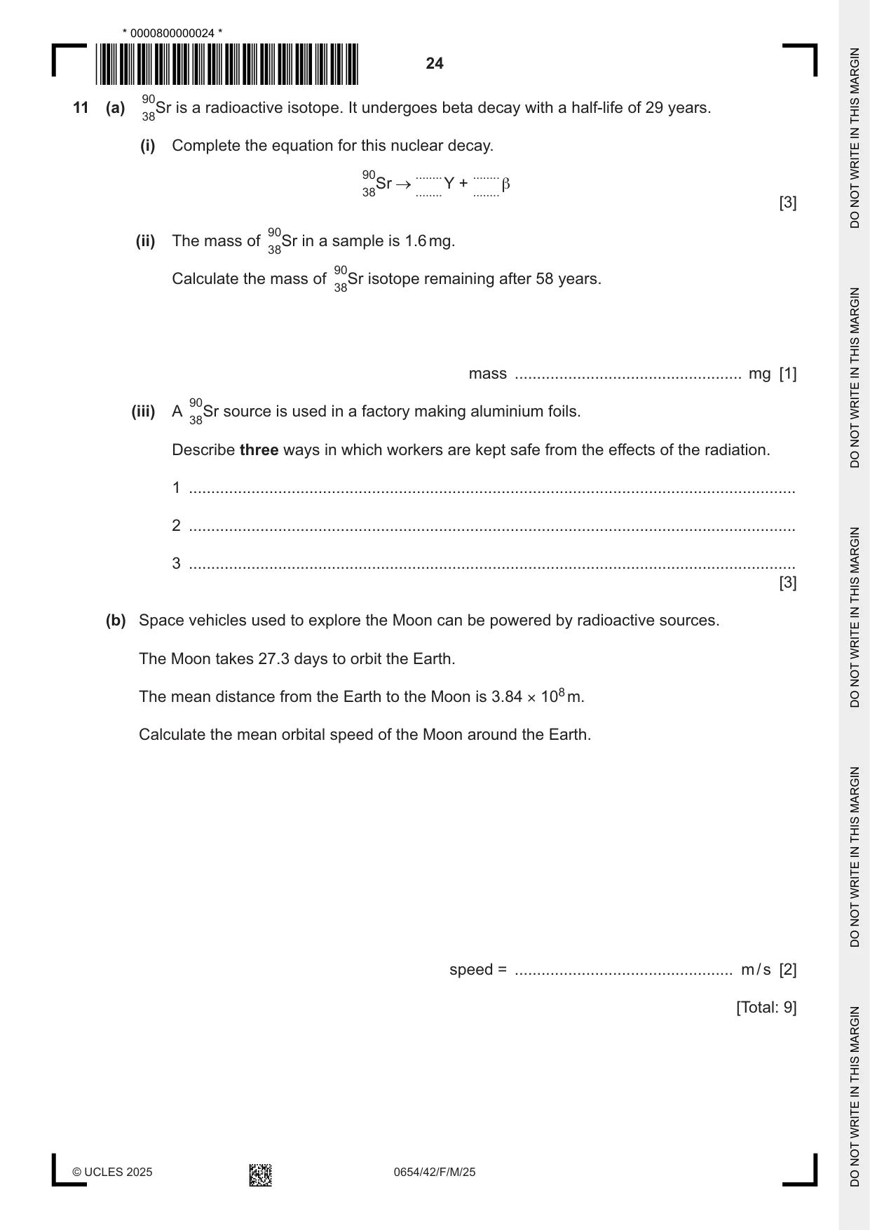 Cambridge IGCSE Sciences - Co-ordinated (Double) 0654 2025 Feb/March Paper 4 · Variant 2 question paper, page 24 of 28