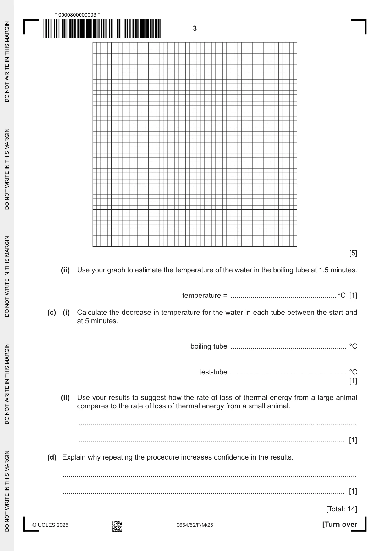 Cambridge IGCSE Sciences - Co-ordinated (Double) 0654 2025 Feb/March Paper 5 · Variant 2 question paper, page 3 of 16