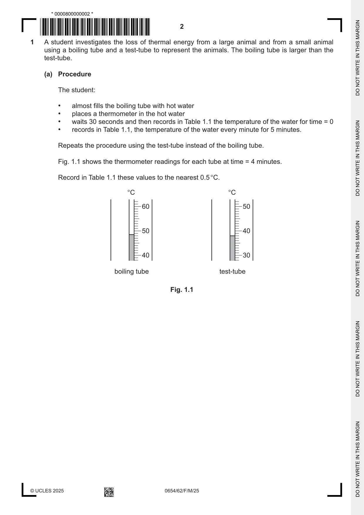 Cambridge IGCSE Sciences - Co-ordinated (Double) 0654 2025 Feb/March Paper 6 · Variant 2 question paper, page 2 of 20