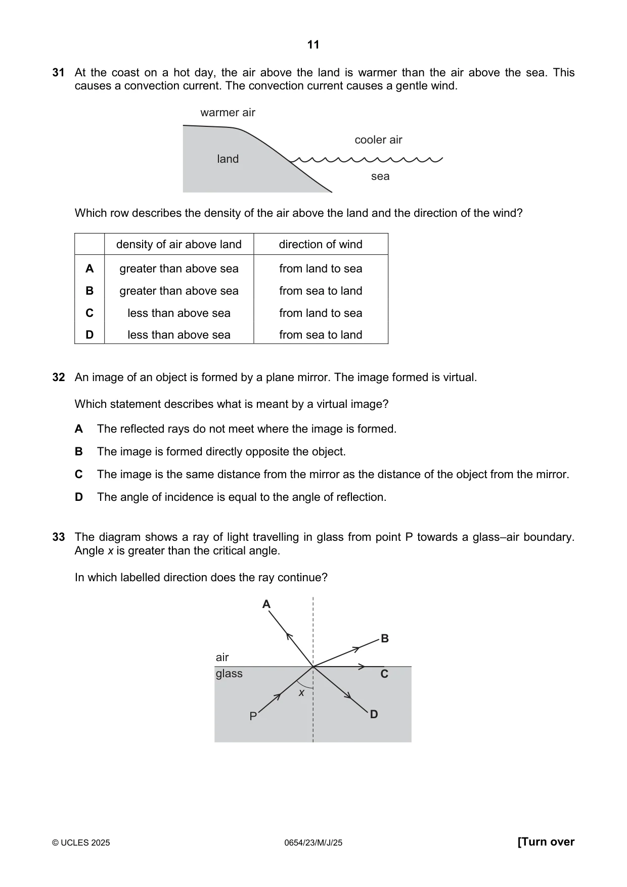 Cambridge IGCSE Sciences - Co-ordinated (Double) 0654 2025 May/June Paper 2 · Variant 3 question paper, page 11 of 16