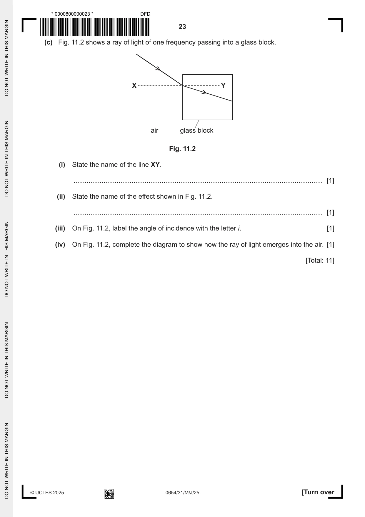 Cambridge IGCSE Sciences - Co-ordinated (Double) 0654 2025 May/June Paper 3 · Variant 1 question paper, page 23 of 28
