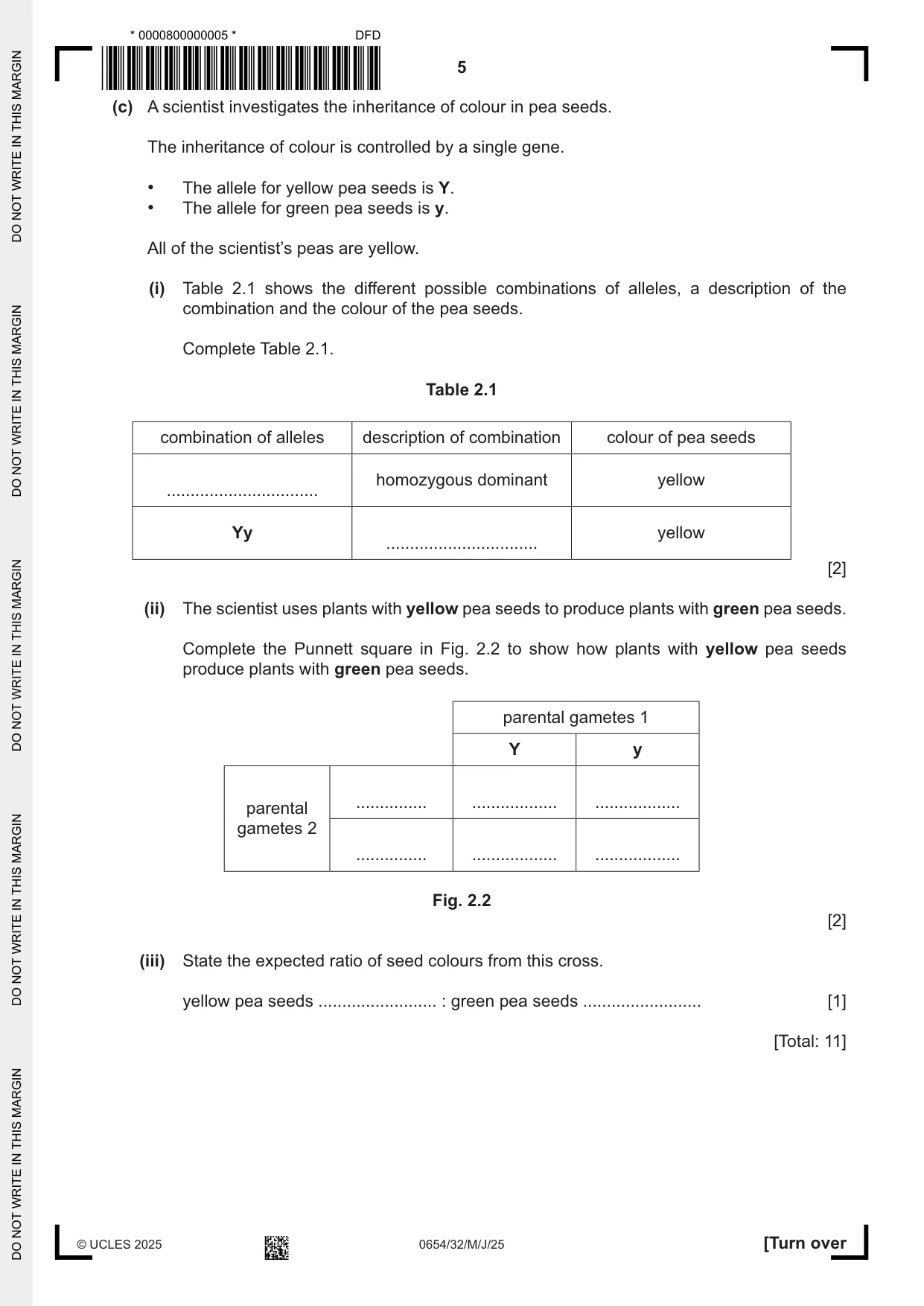 Cambridge IGCSE Sciences - Co-ordinated (Double) 0654 2025 May/June Paper 3 · Variant 2 question paper, page 5 of 28