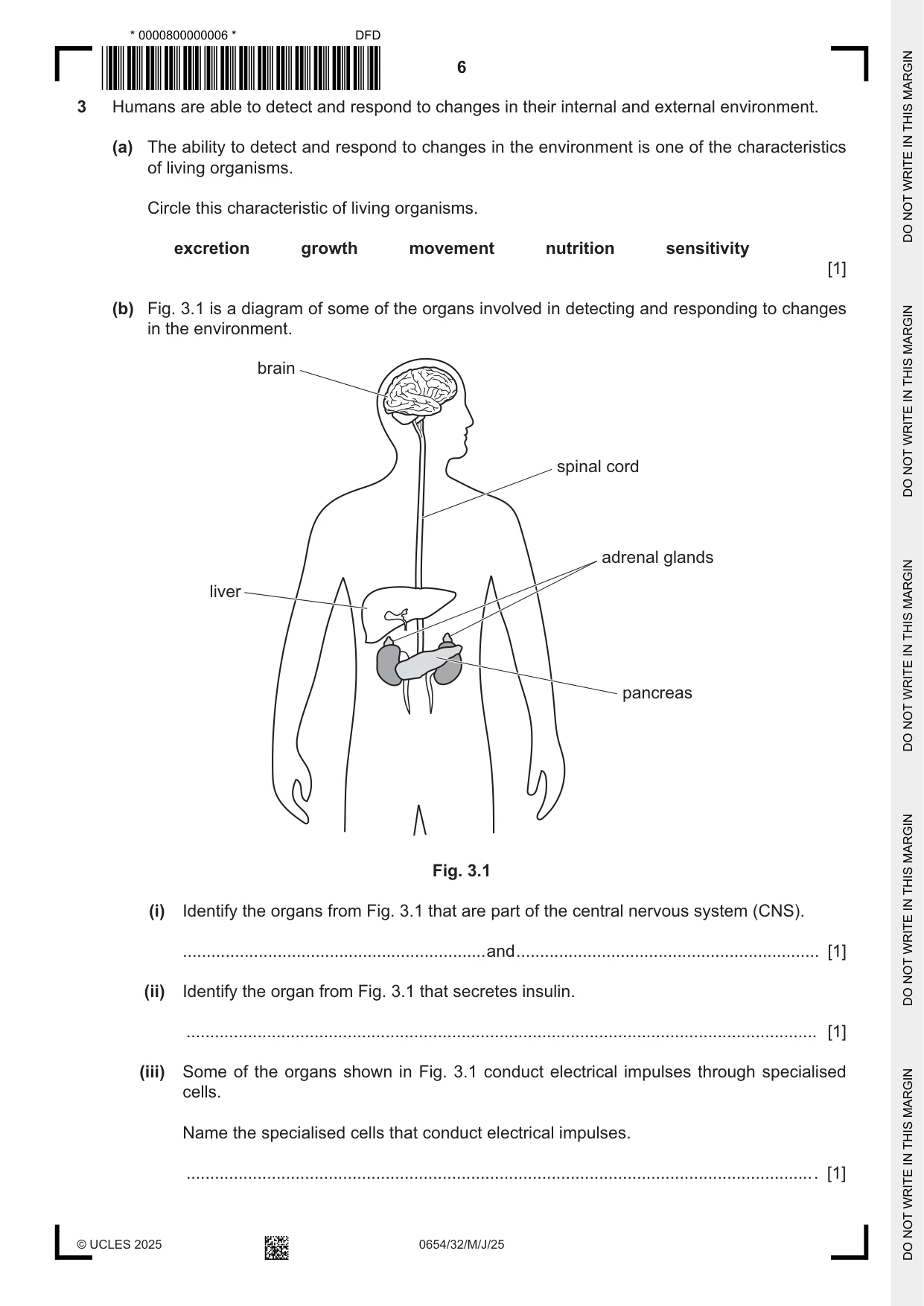 Cambridge IGCSE Sciences - Co-ordinated (Double) 0654 2025 May/June Paper 3 · Variant 2 question paper, page 6 of 28