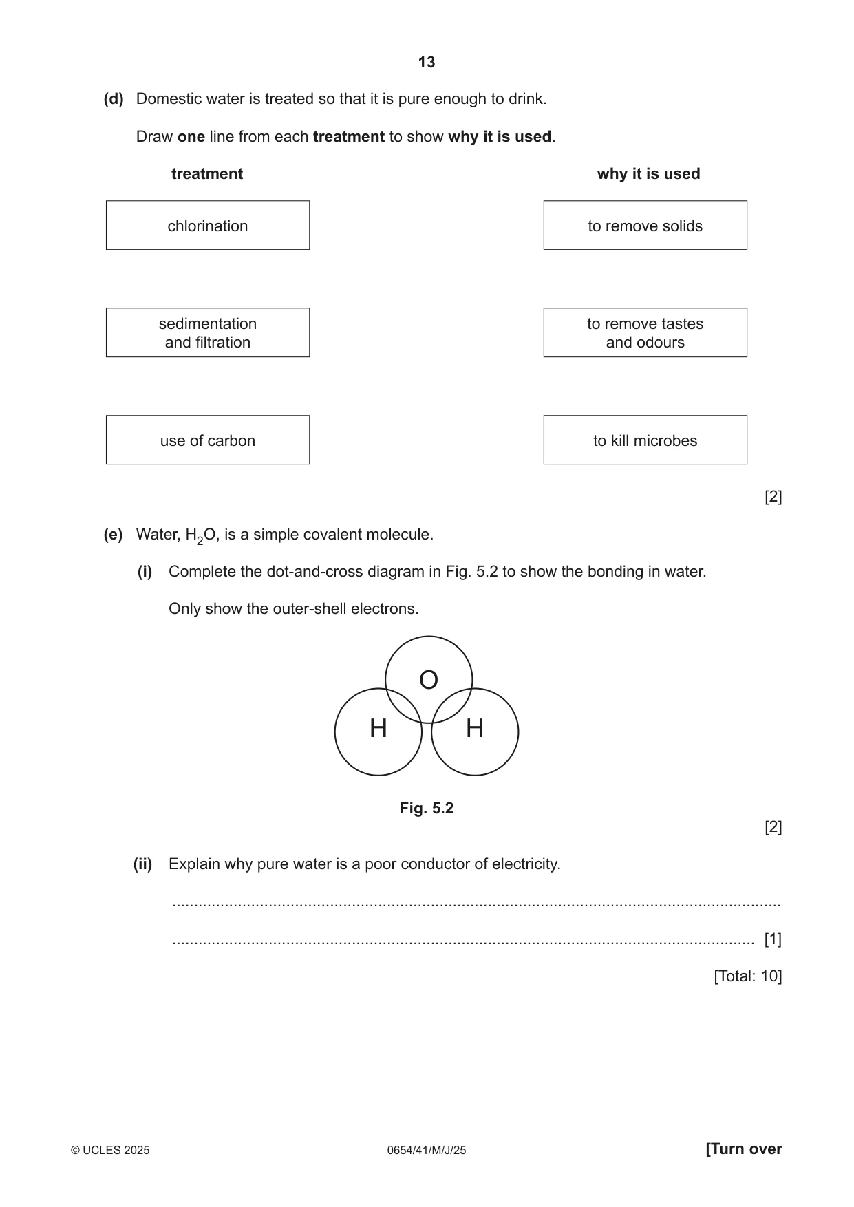 Cambridge IGCSE Sciences - Co-ordinated (Double) 0654 2025 May/June Paper 4 · Variant 1 question paper, page 13 of 32