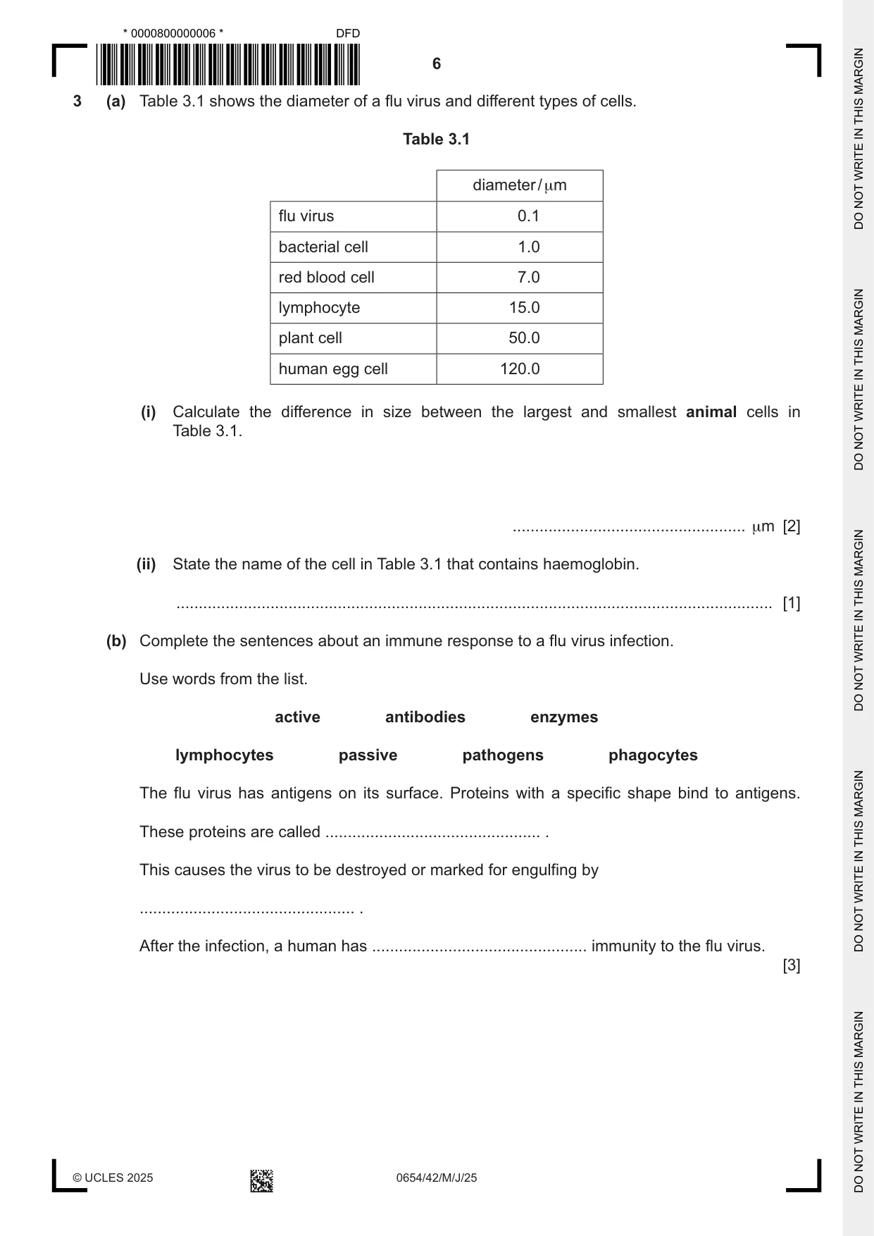 Cambridge IGCSE Sciences - Co-ordinated (Double) 0654 2025 May/June Paper 4 · Variant 2 question paper, page 6 of 28