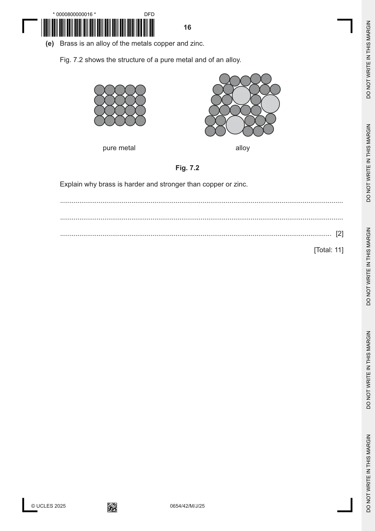Cambridge IGCSE Sciences - Co-ordinated (Double) 0654 2025 May/June Paper 4 · Variant 2 question paper, page 16 of 28