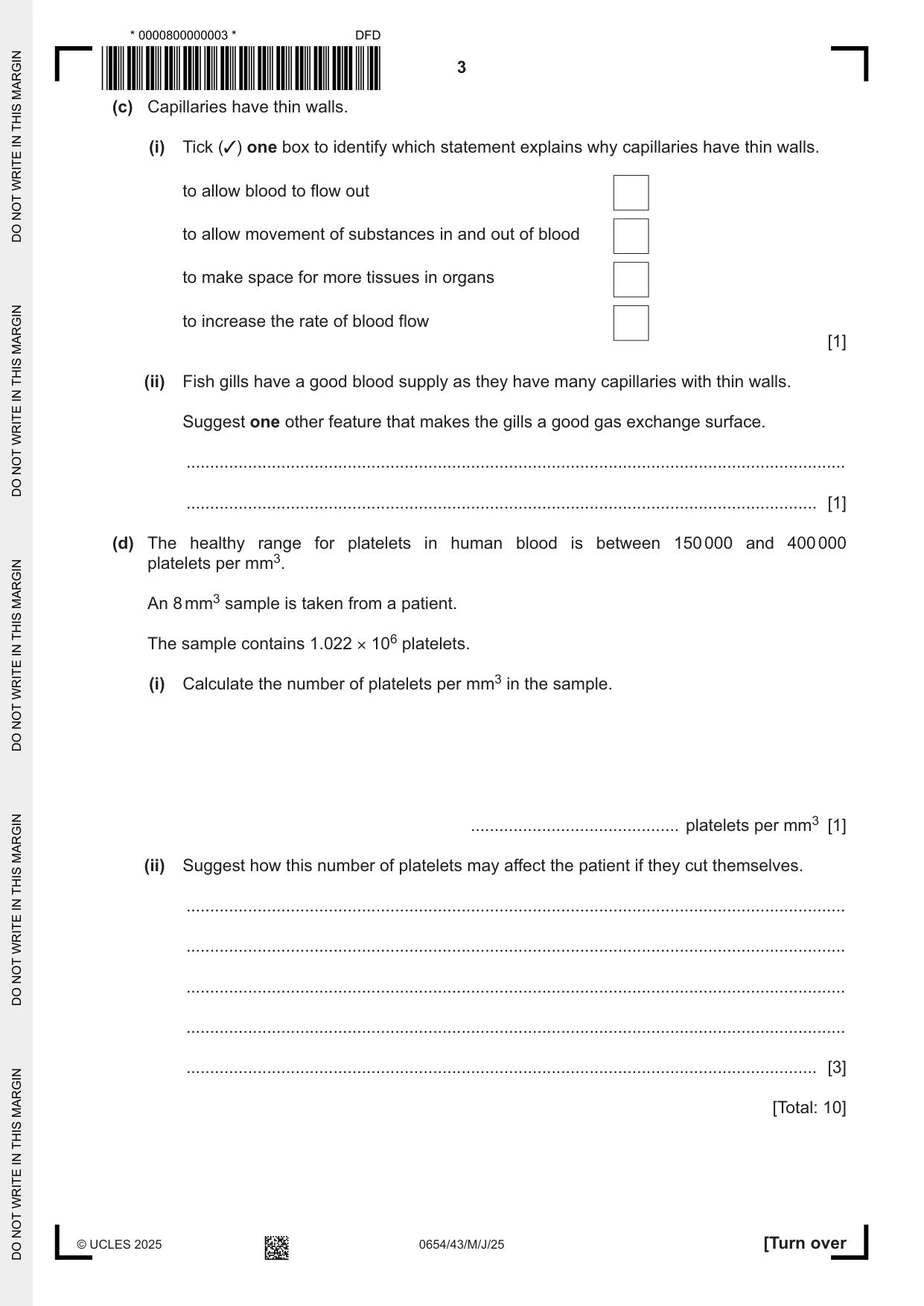 Cambridge IGCSE Sciences - Co-ordinated (Double) 0654 2025 May/June Paper 4 · Variant 3 question paper, page 3 of 28