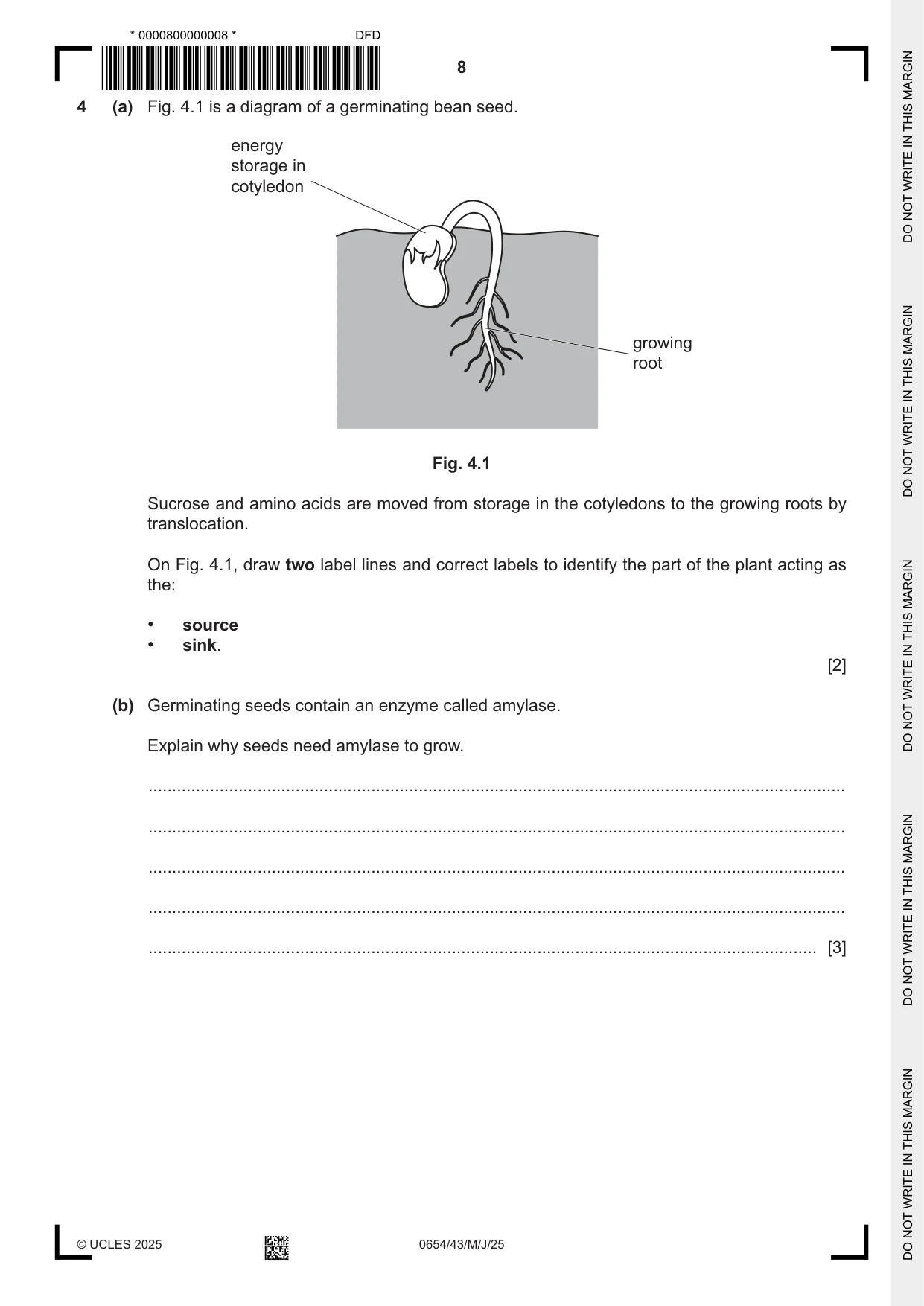 Cambridge IGCSE Sciences - Co-ordinated (Double) 0654 2025 May/June Paper 4 · Variant 3 question paper, page 8 of 28