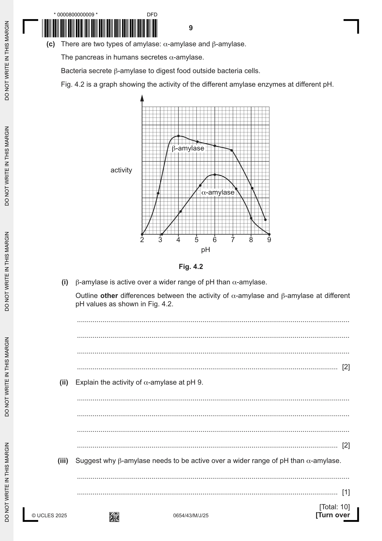 Cambridge IGCSE Sciences - Co-ordinated (Double) 0654 2025 May/June Paper 4 · Variant 3 question paper, page 9 of 28