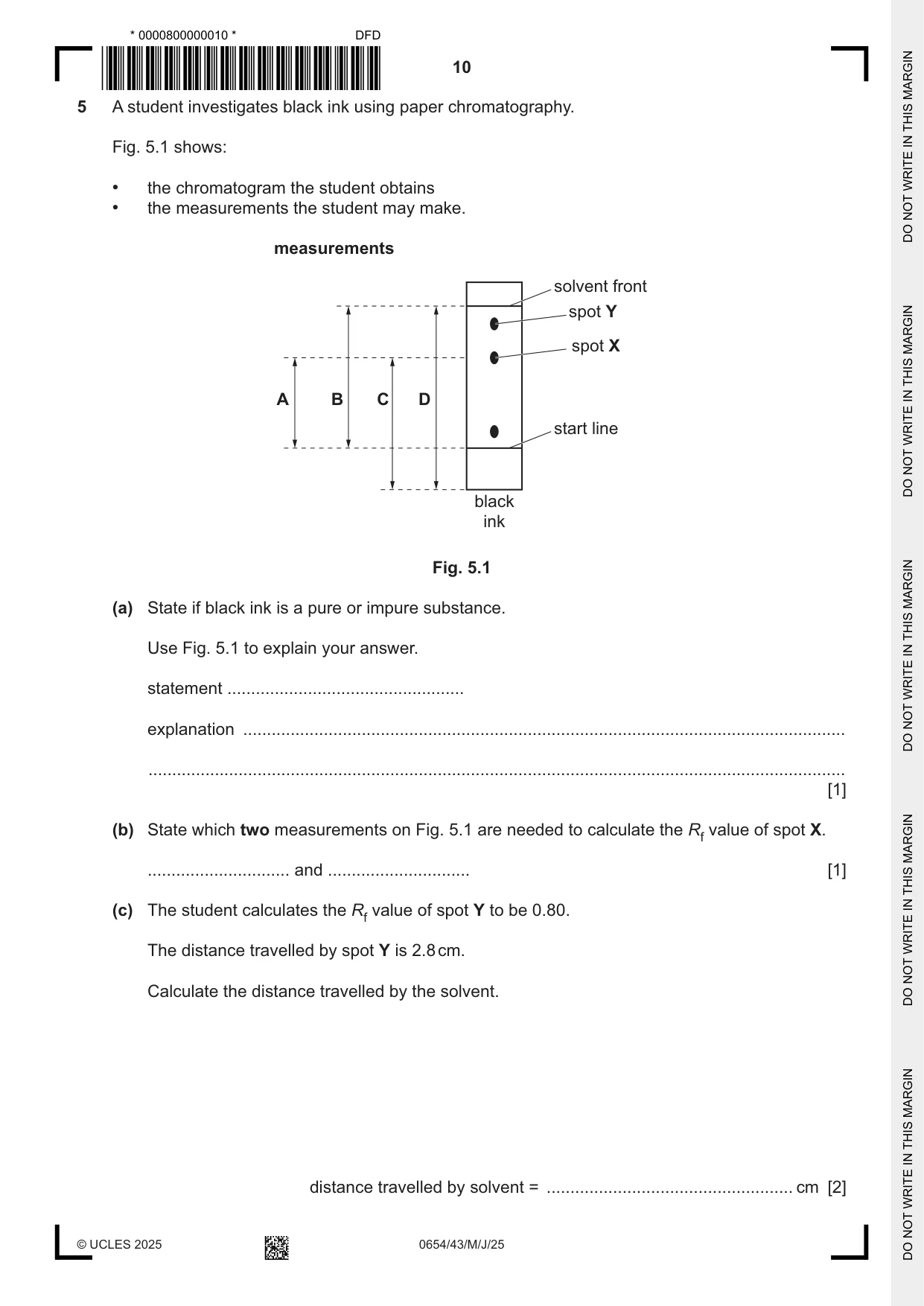 Cambridge IGCSE Sciences - Co-ordinated (Double) 0654 2025 May/June Paper 4 · Variant 3 question paper, page 10 of 28