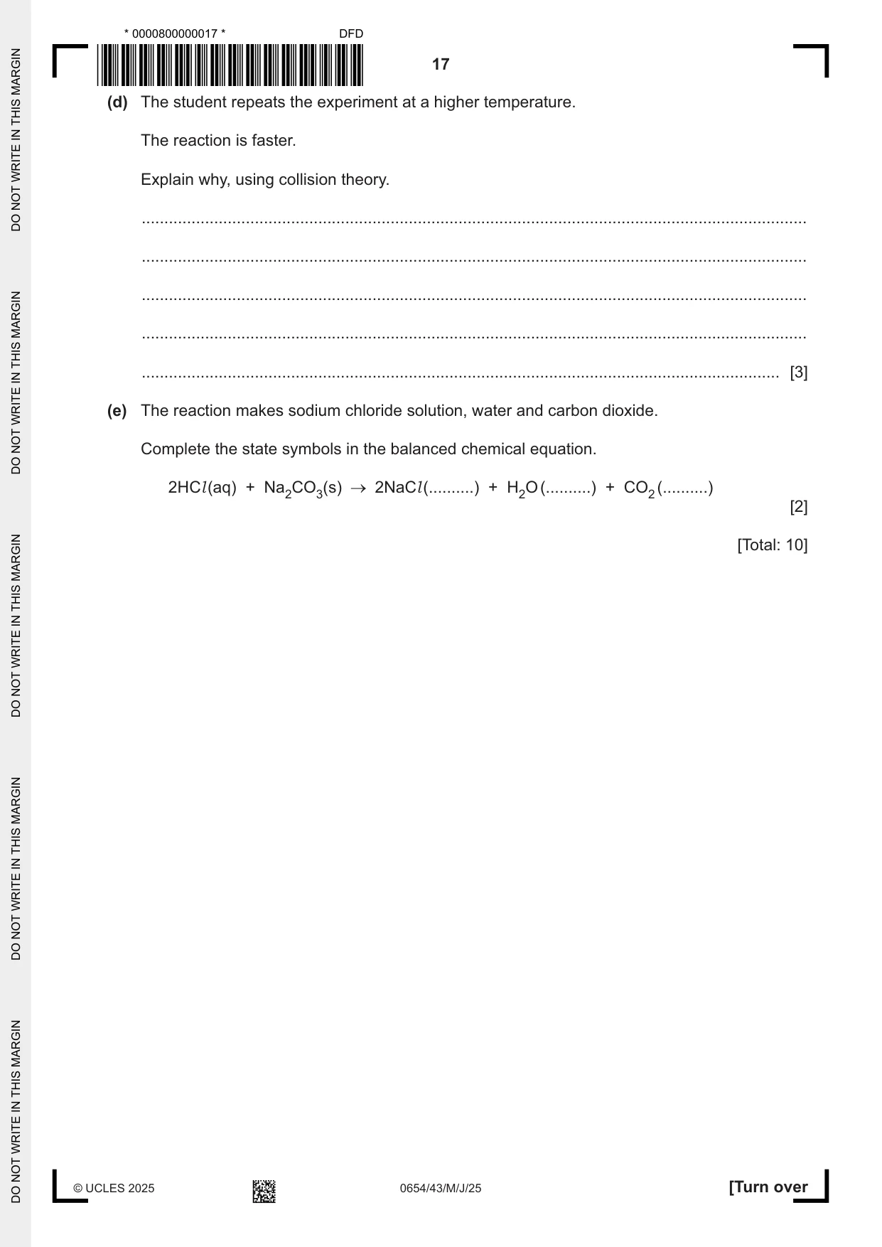 Cambridge IGCSE Sciences - Co-ordinated (Double) 0654 2025 May/June Paper 4 · Variant 3 question paper, page 17 of 28