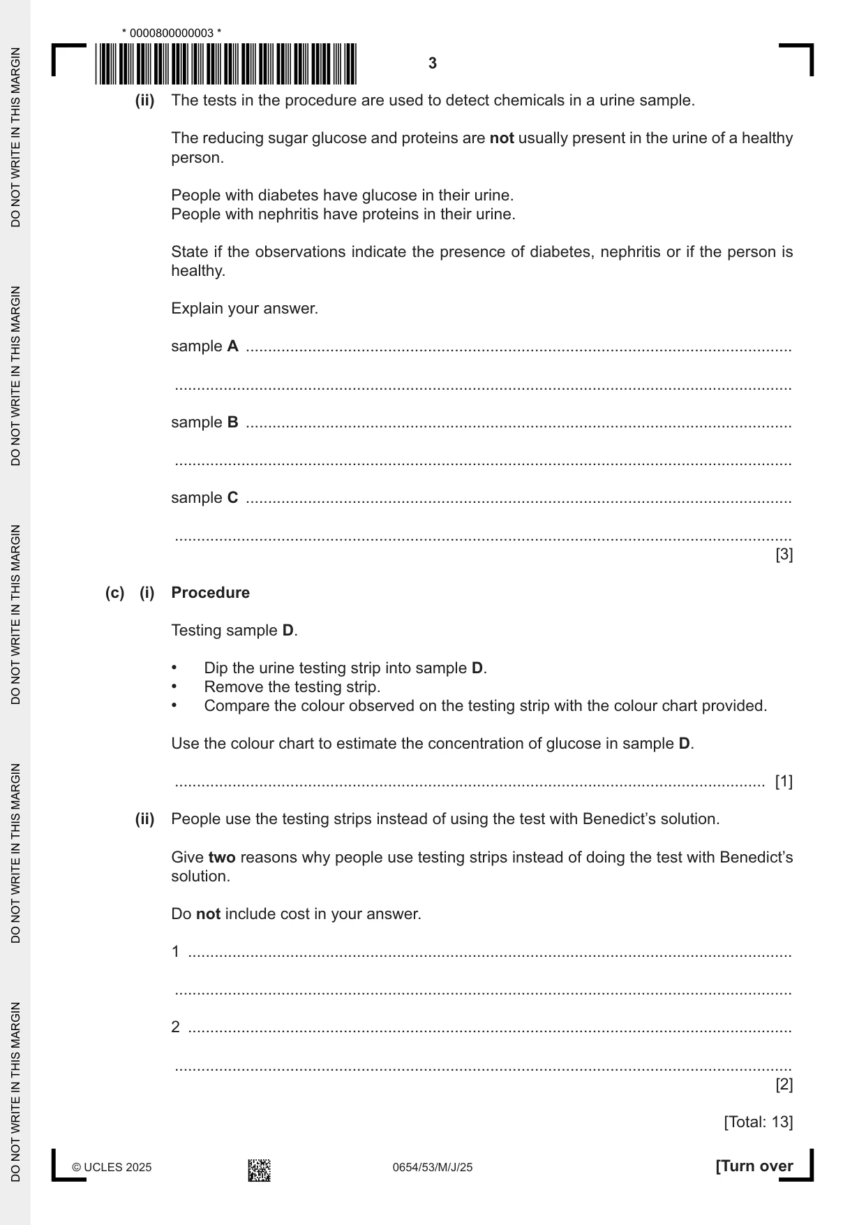 Cambridge IGCSE Sciences - Co-ordinated (Double) 0654 2025 May/June Paper 5 · Variant 3 question paper, page 3 of 20