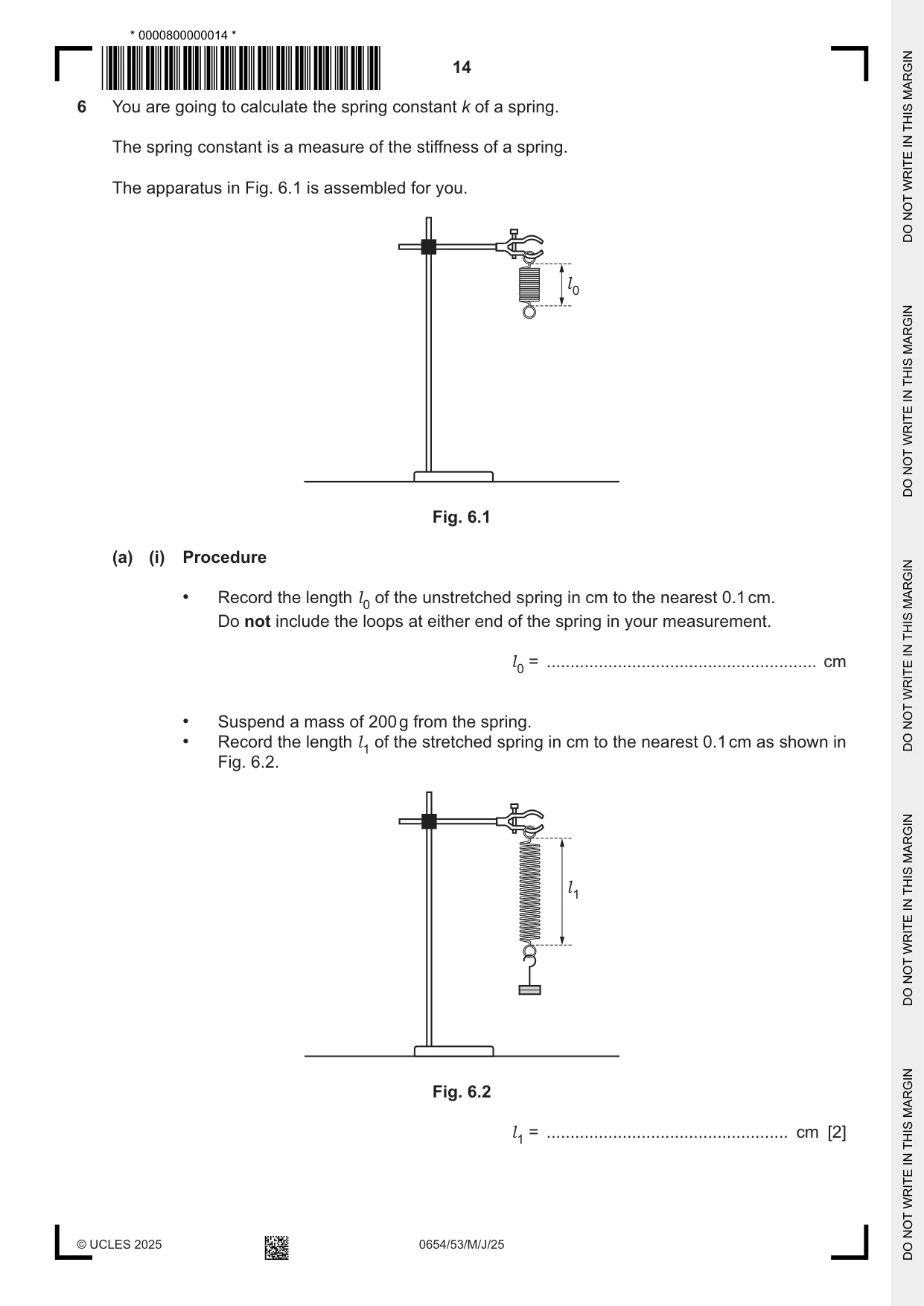 Cambridge IGCSE Sciences - Co-ordinated (Double) 0654 2025 May/June Paper 5 · Variant 3 question paper, page 14 of 20