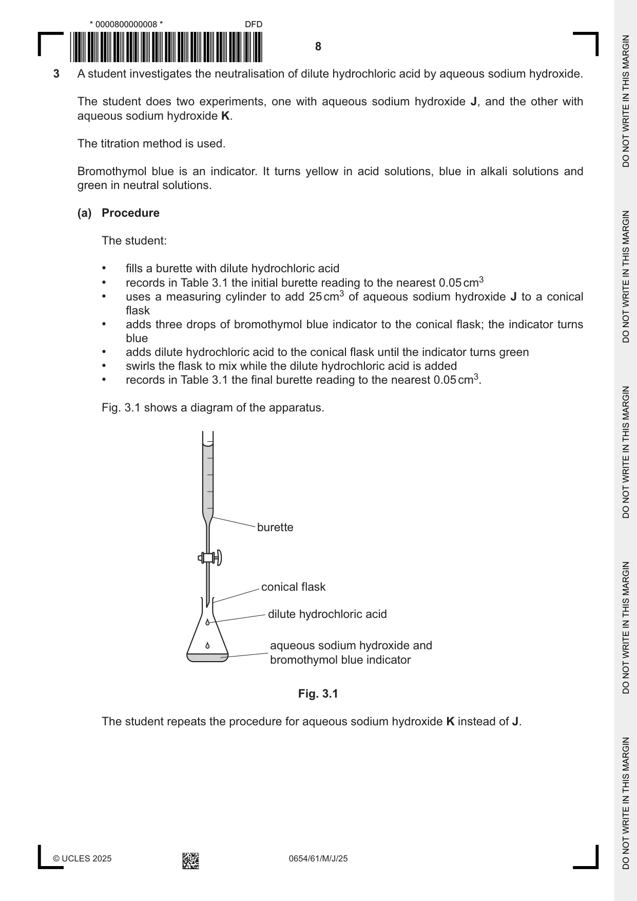 Cambridge IGCSE Sciences - Co-ordinated (Double) 0654 2025 May/June Paper 6 · Variant 1 question paper, page 8 of 24