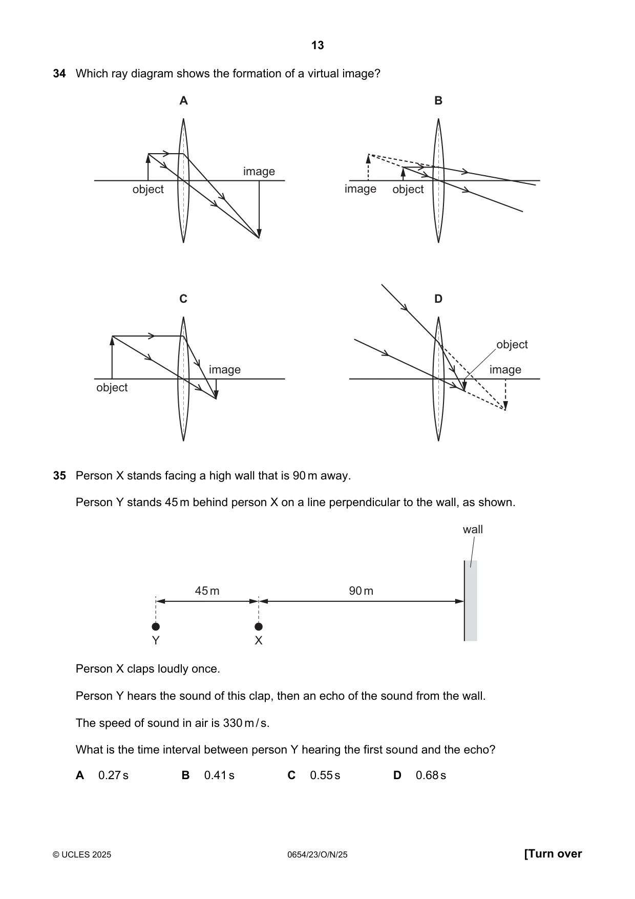 Cambridge IGCSE Sciences - Co-ordinated (Double) 0654 2025 Oct/Nov Paper 2 · Variant 3 question paper, page 13 of 16