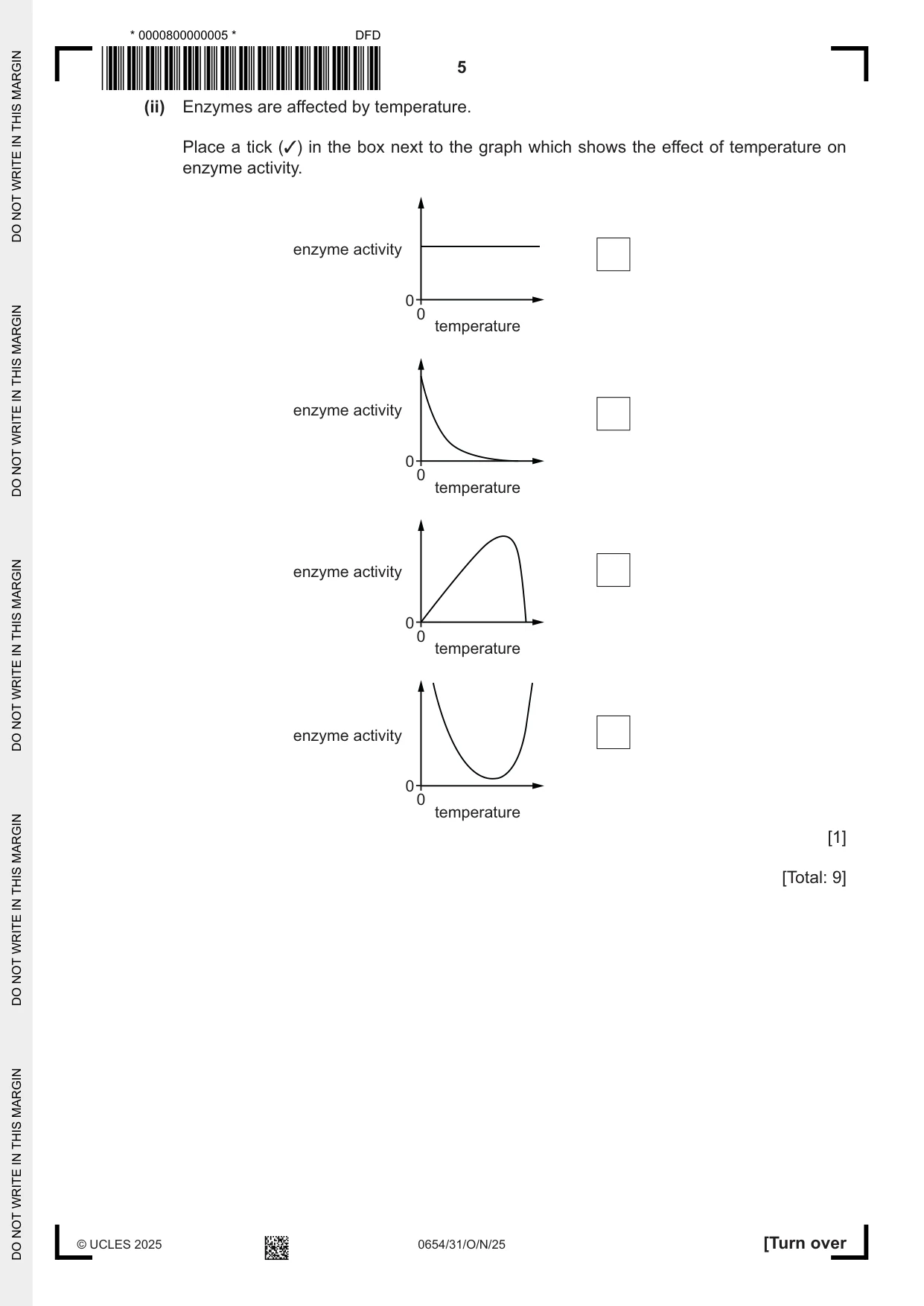 Cambridge IGCSE Sciences - Co-ordinated (Double) 0654 2025 Oct/Nov Paper 3 · Variant 1 question paper, page 5 of 32