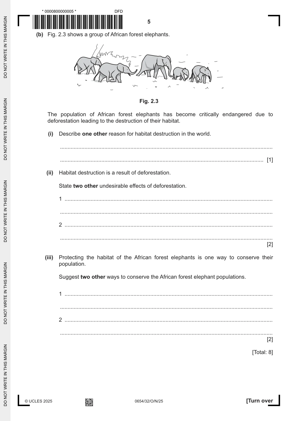 Cambridge IGCSE Sciences - Co-ordinated (Double) 0654 2025 Oct/Nov Paper 3 · Variant 2 question paper, page 5 of 28