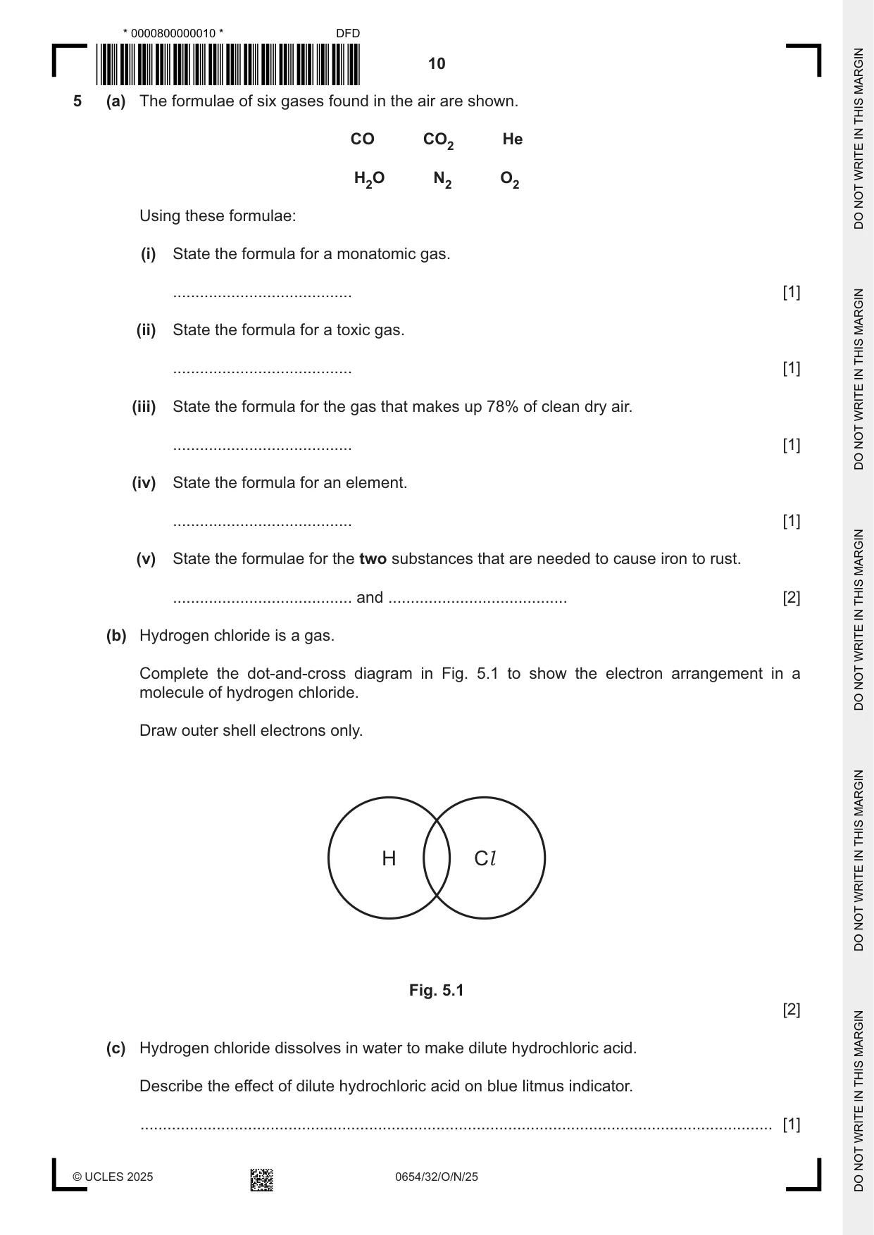 Cambridge IGCSE Sciences - Co-ordinated (Double) 0654 2025 Oct/Nov Paper 3 · Variant 2 question paper, page 10 of 28