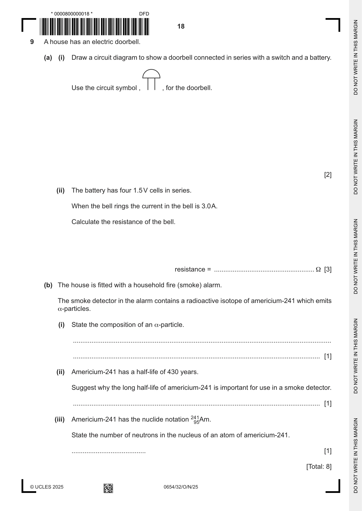 Cambridge IGCSE Sciences - Co-ordinated (Double) 0654 2025 Oct/Nov Paper 3 · Variant 2 question paper, page 18 of 28