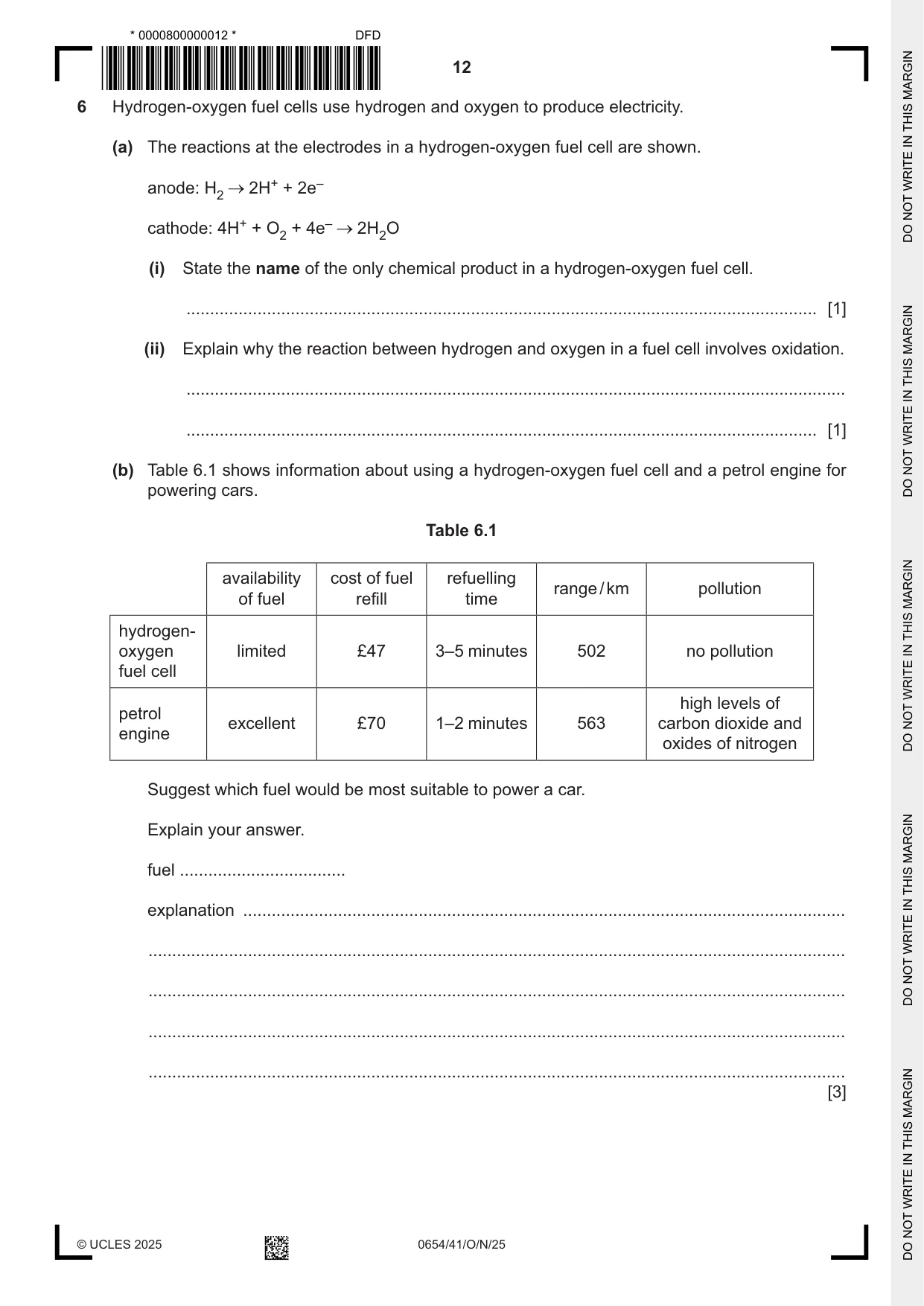 Cambridge IGCSE Sciences - Co-ordinated (Double) 0654 2025 Oct/Nov Paper 4 · Variant 1 question paper, page 12 of 28