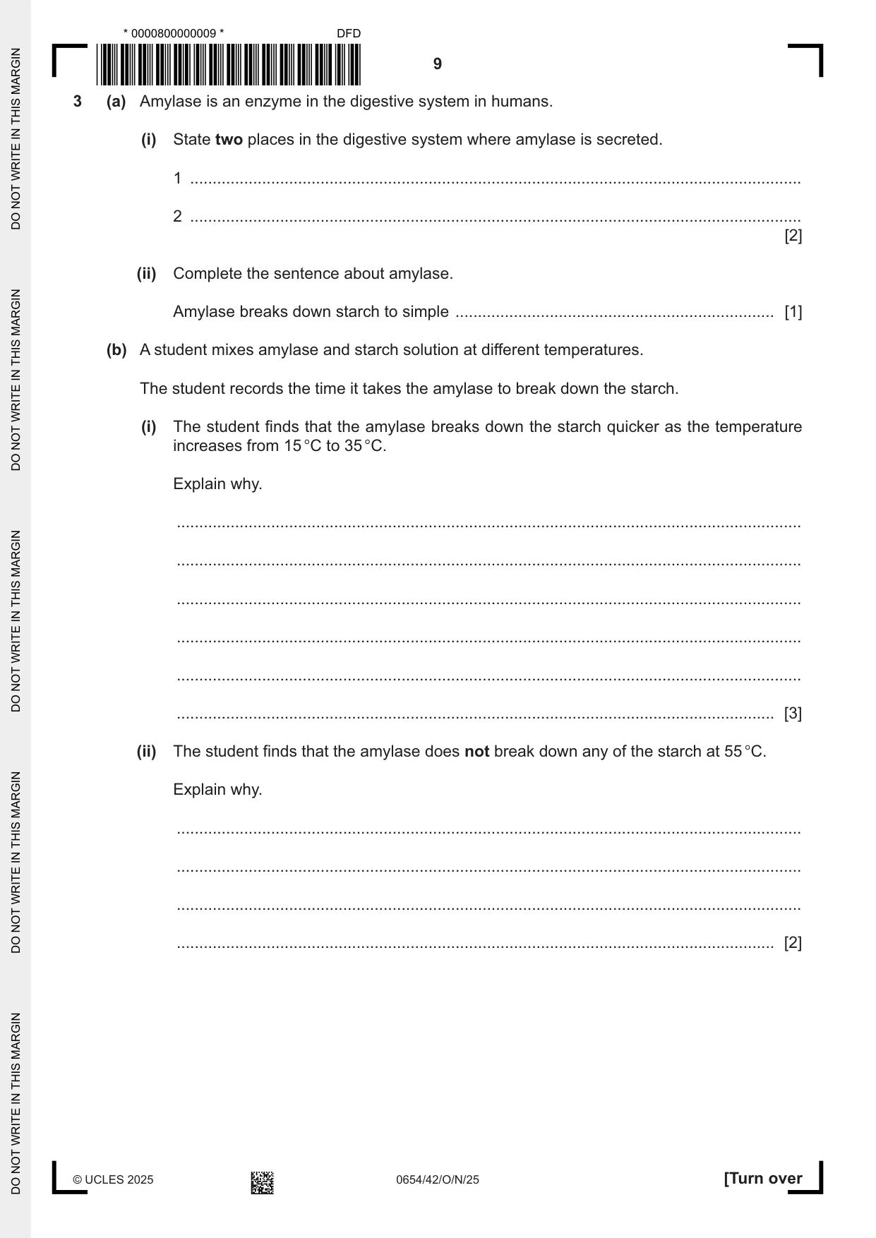 Cambridge IGCSE Sciences - Co-ordinated (Double) 0654 2025 Oct/Nov Paper 4 · Variant 2 question paper, page 9 of 32