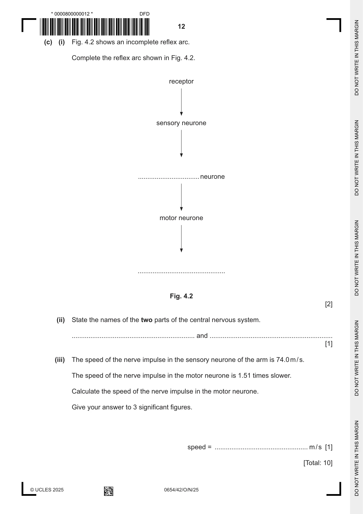 Cambridge IGCSE Sciences - Co-ordinated (Double) 0654 2025 Oct/Nov Paper 4 · Variant 2 question paper, page 12 of 32