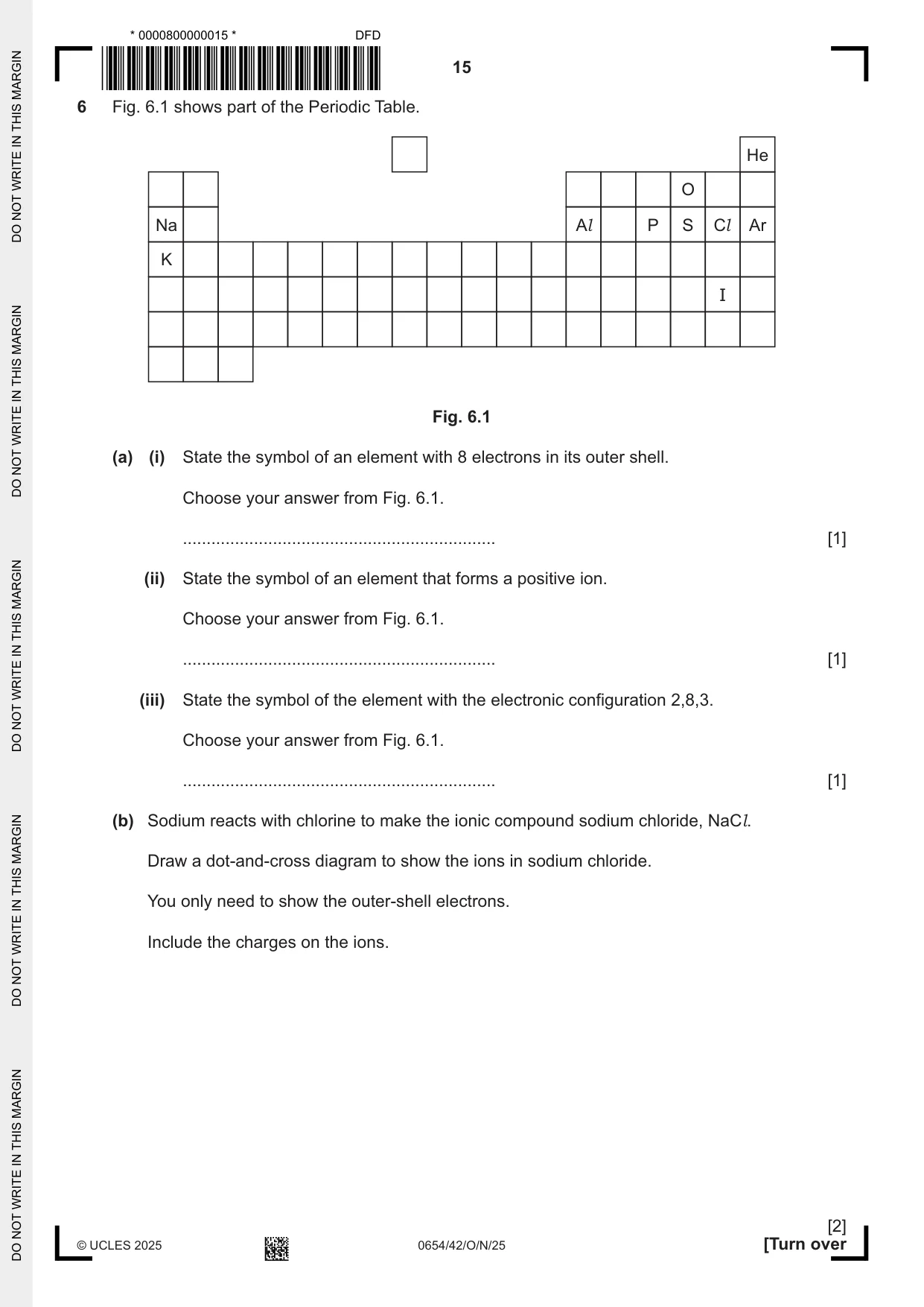 Cambridge IGCSE Sciences - Co-ordinated (Double) 0654 2025 Oct/Nov Paper 4 · Variant 2 question paper, page 15 of 32