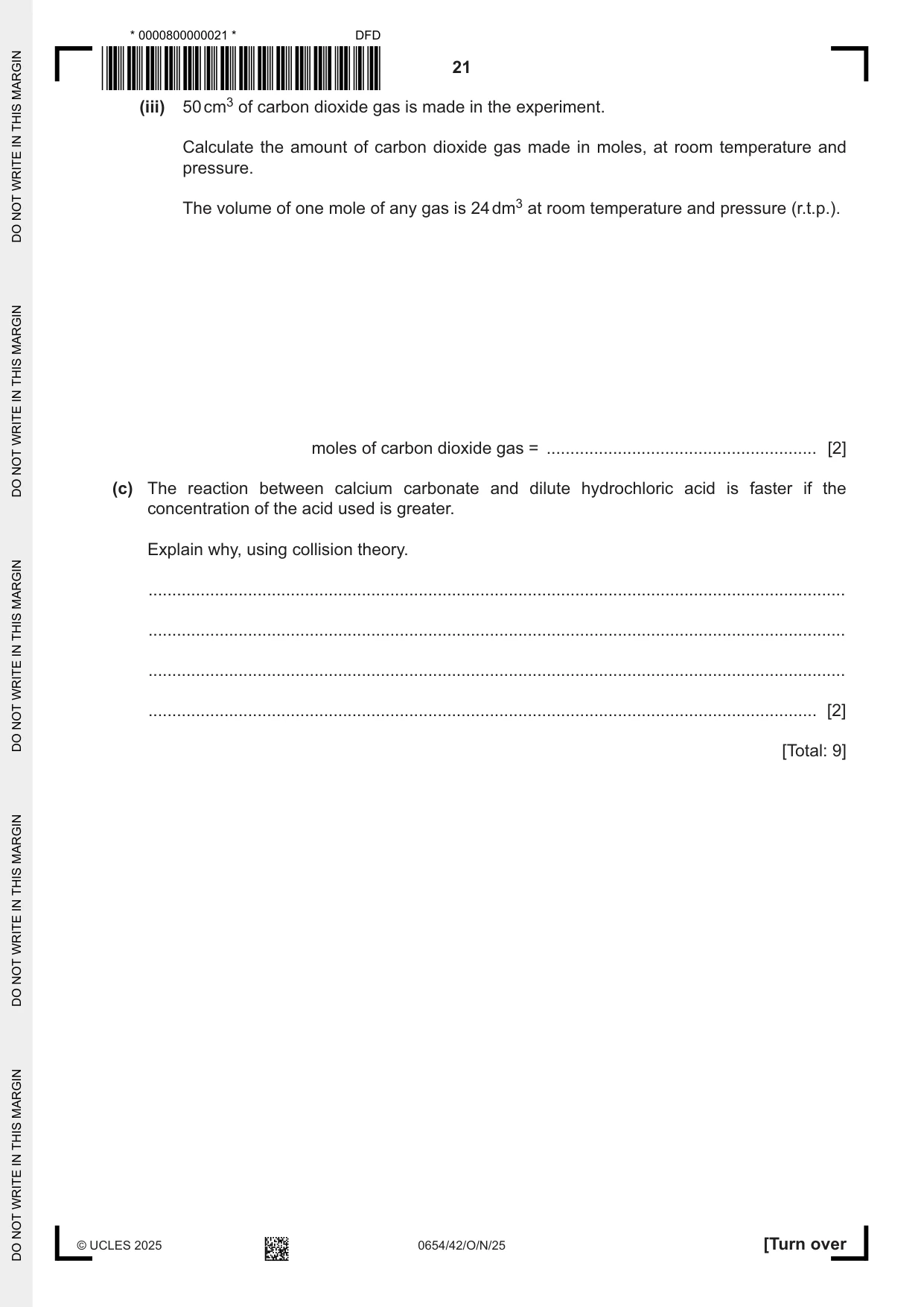 Cambridge IGCSE Sciences - Co-ordinated (Double) 0654 2025 Oct/Nov Paper 4 · Variant 2 question paper, page 21 of 32